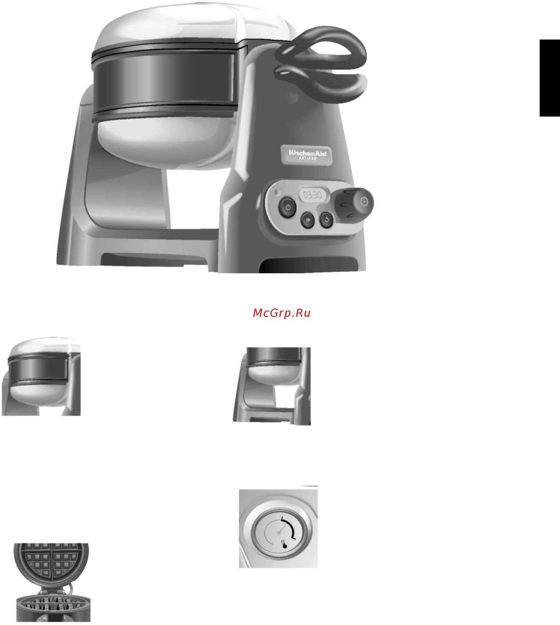 KitchenAid 5KWB100EPM жемчужный металлик [5/21] Функции вафельницы