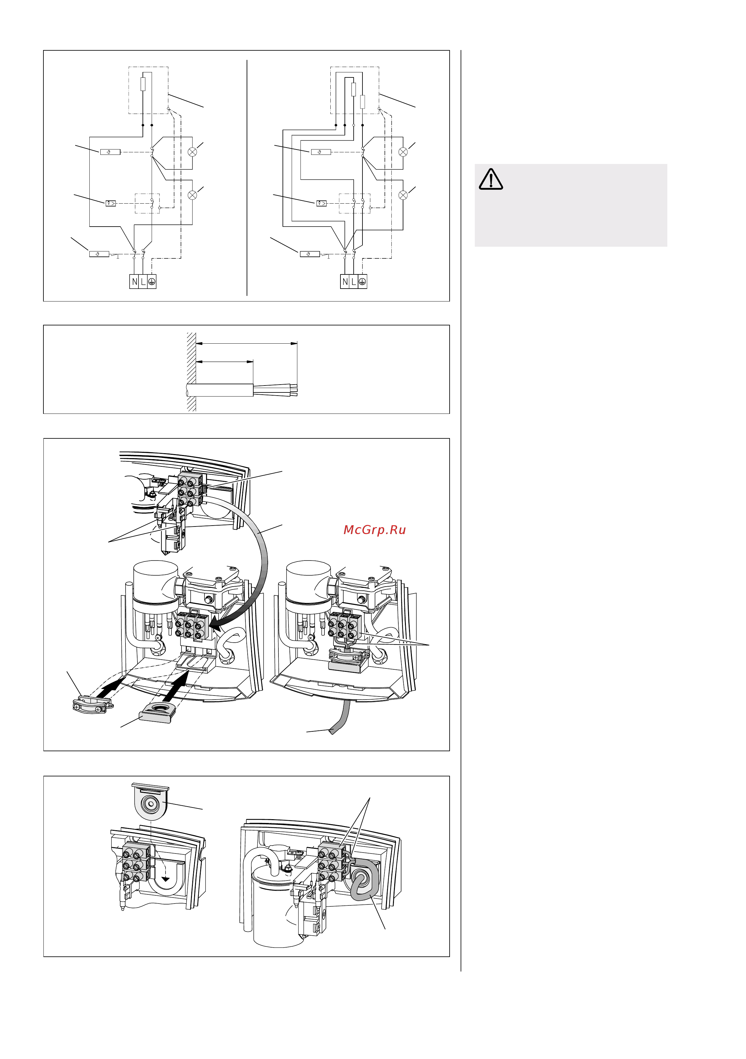 Stiebel Eltron DHC 8 [9/11] Провести кабель электроподключения между дифференцальным реле давления и задней стенкой