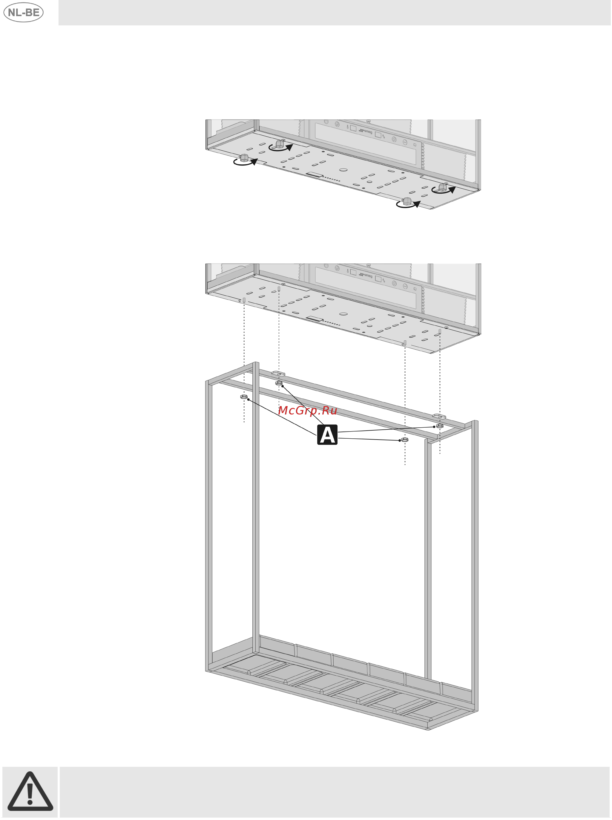 Smeg SDP20 [12/20] Installatie op het voetstuk