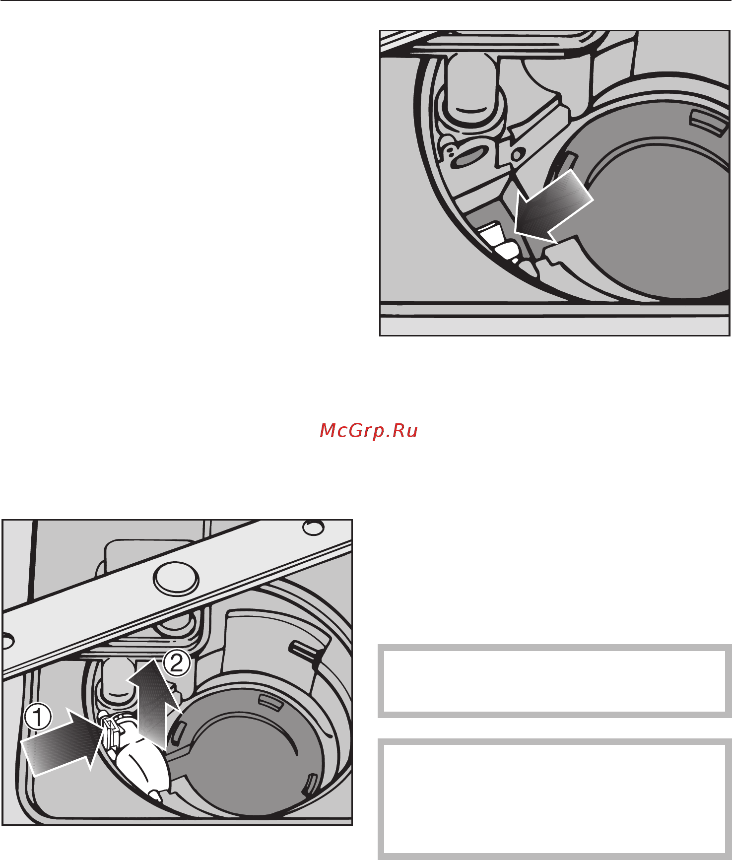 Miele G 4600 SCi [59/76] Èñòêà ñëèâíîãî íàñîñà è îáðàòíîãî êëàïàíà 59