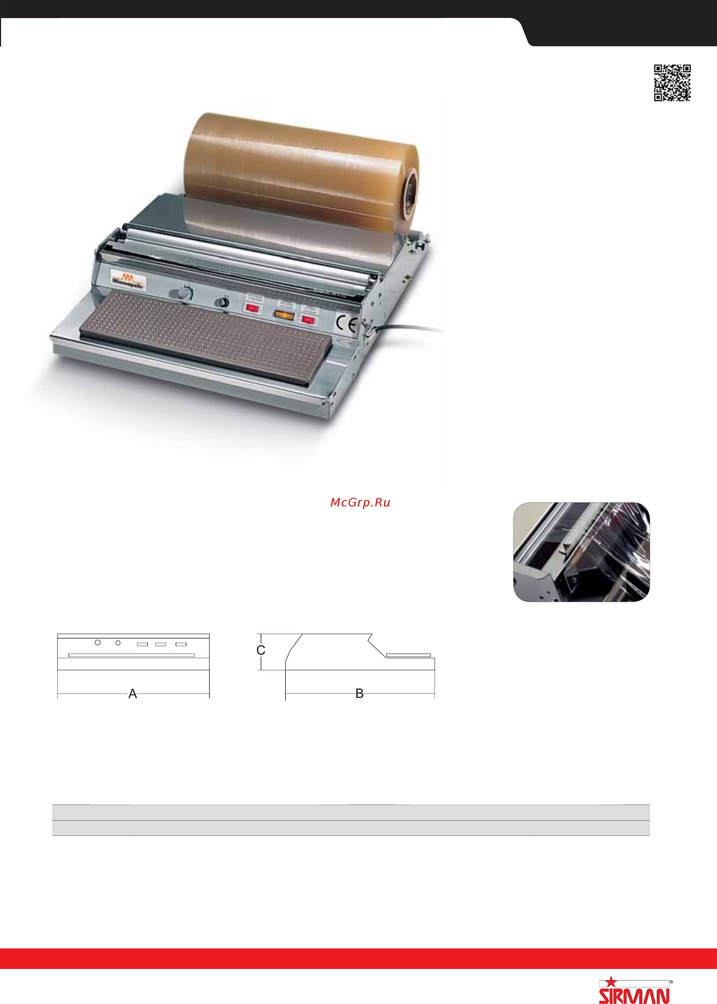 Sirman C 4 [230/255] Dispenser shrink wrapper