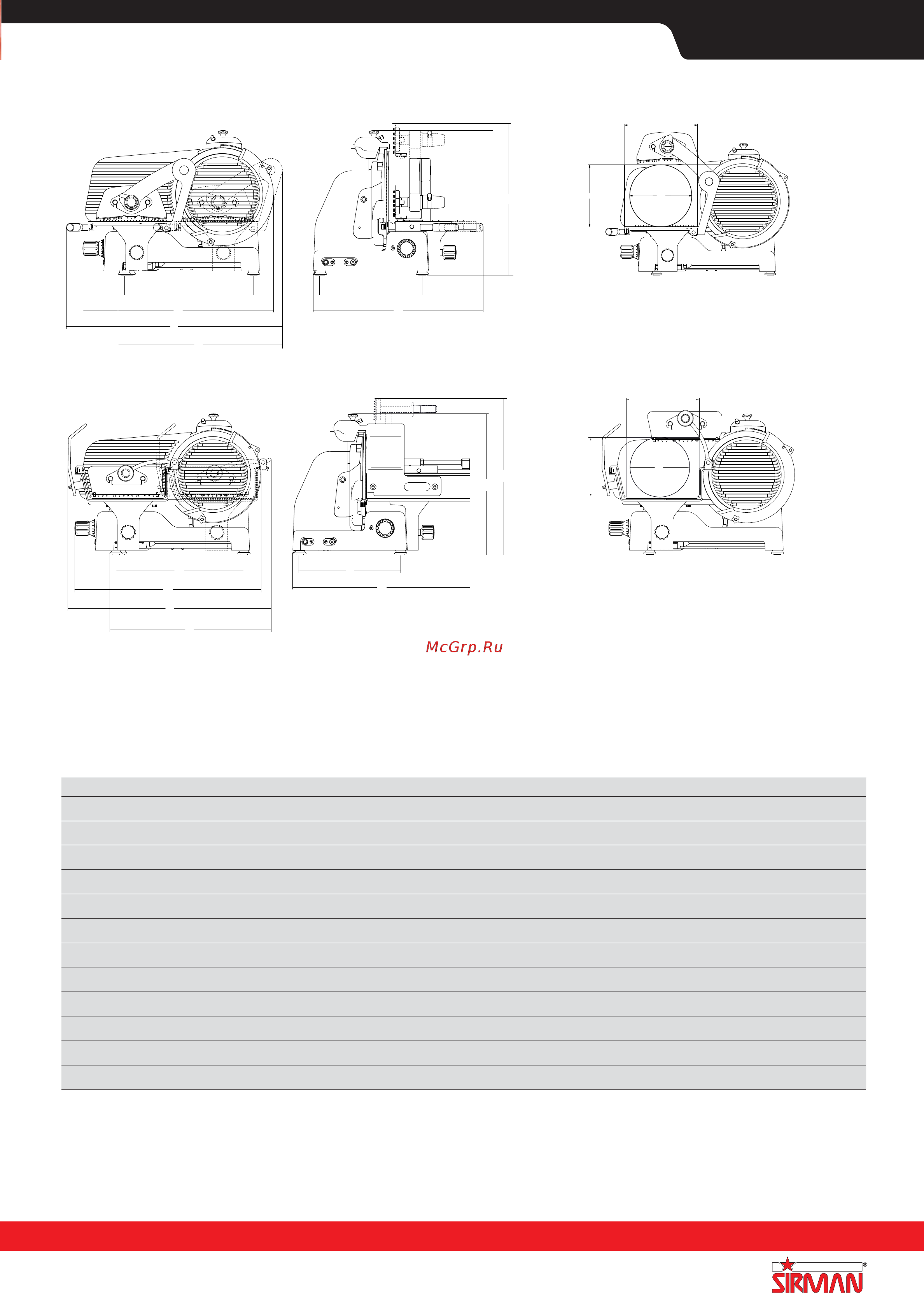 Sirman C 6 [54/255] Affettatrici slicing machines