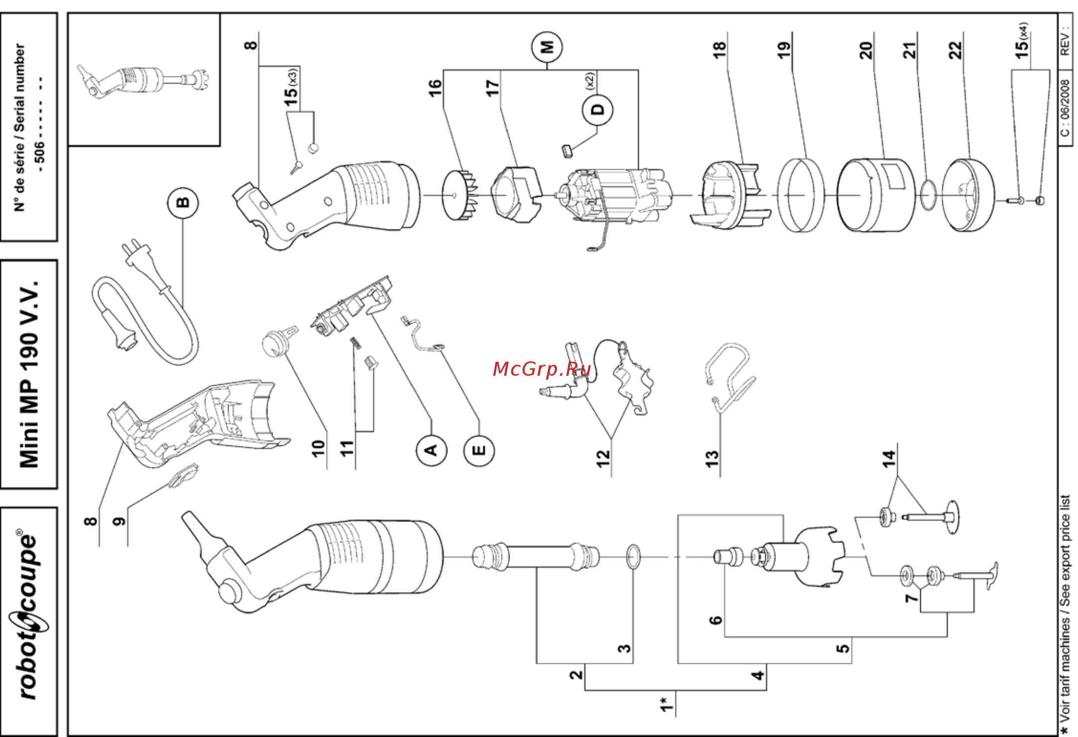 Robot Coupe Mini MP 190 V.V. [14/22] Robotfâcoupe mini mp 190 v v