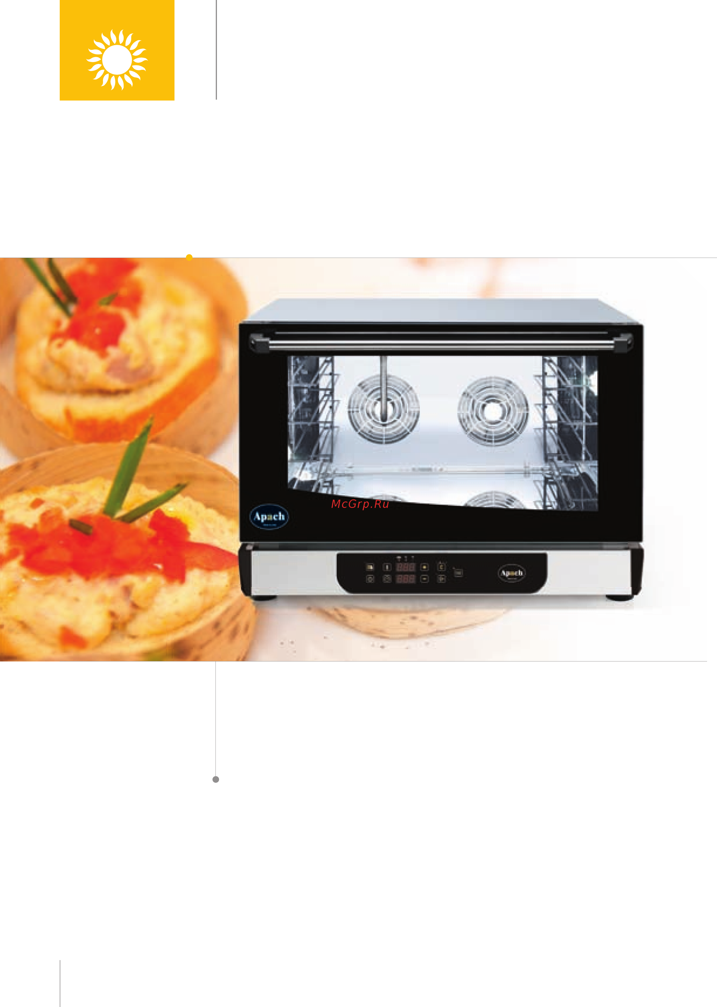Apach ASM07R 220В [16/160] Конвекционные печи с цифровой панелью управления