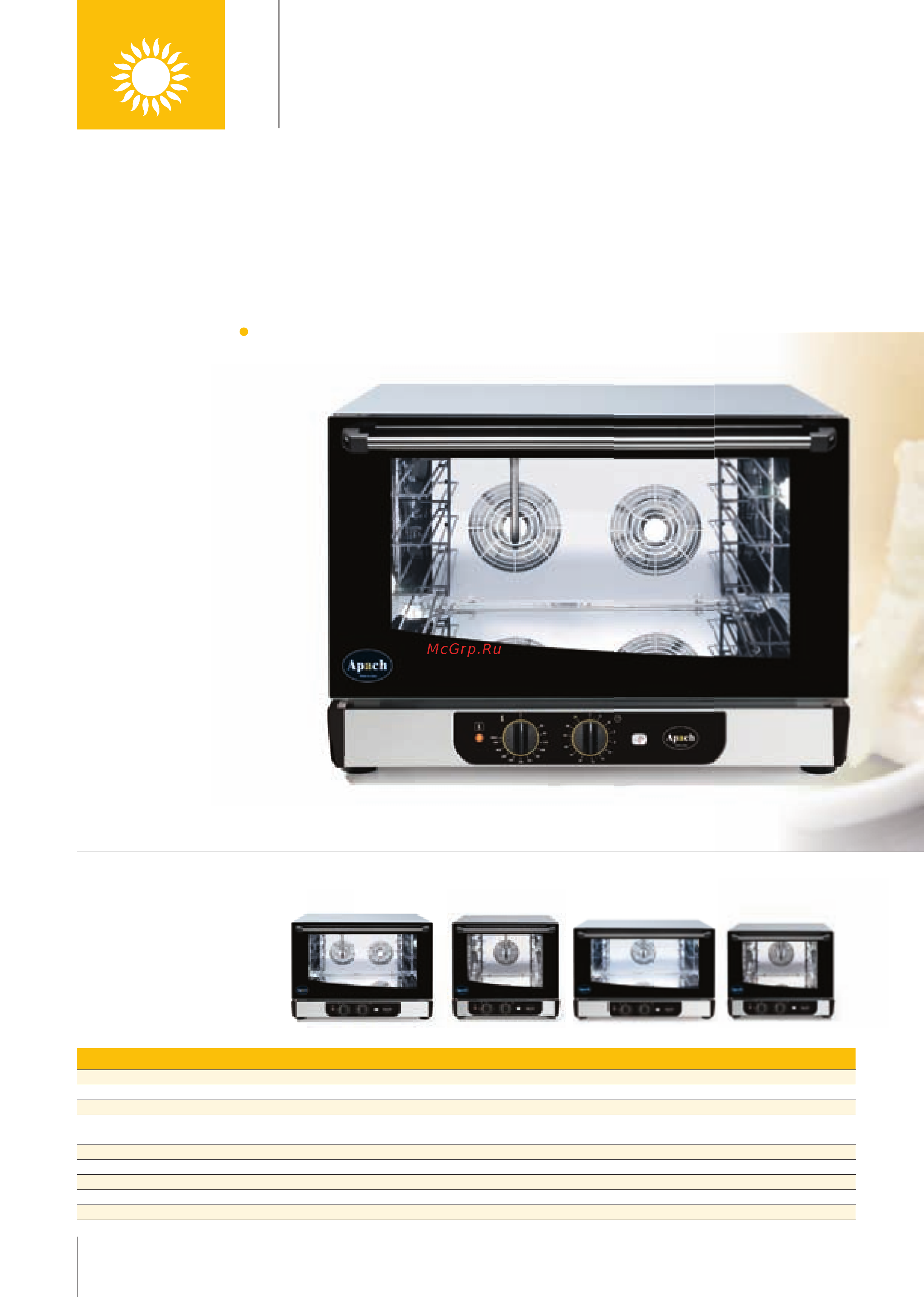 Apach ACB3010 A [20/160] Конвекционные печи с механической панелью управления