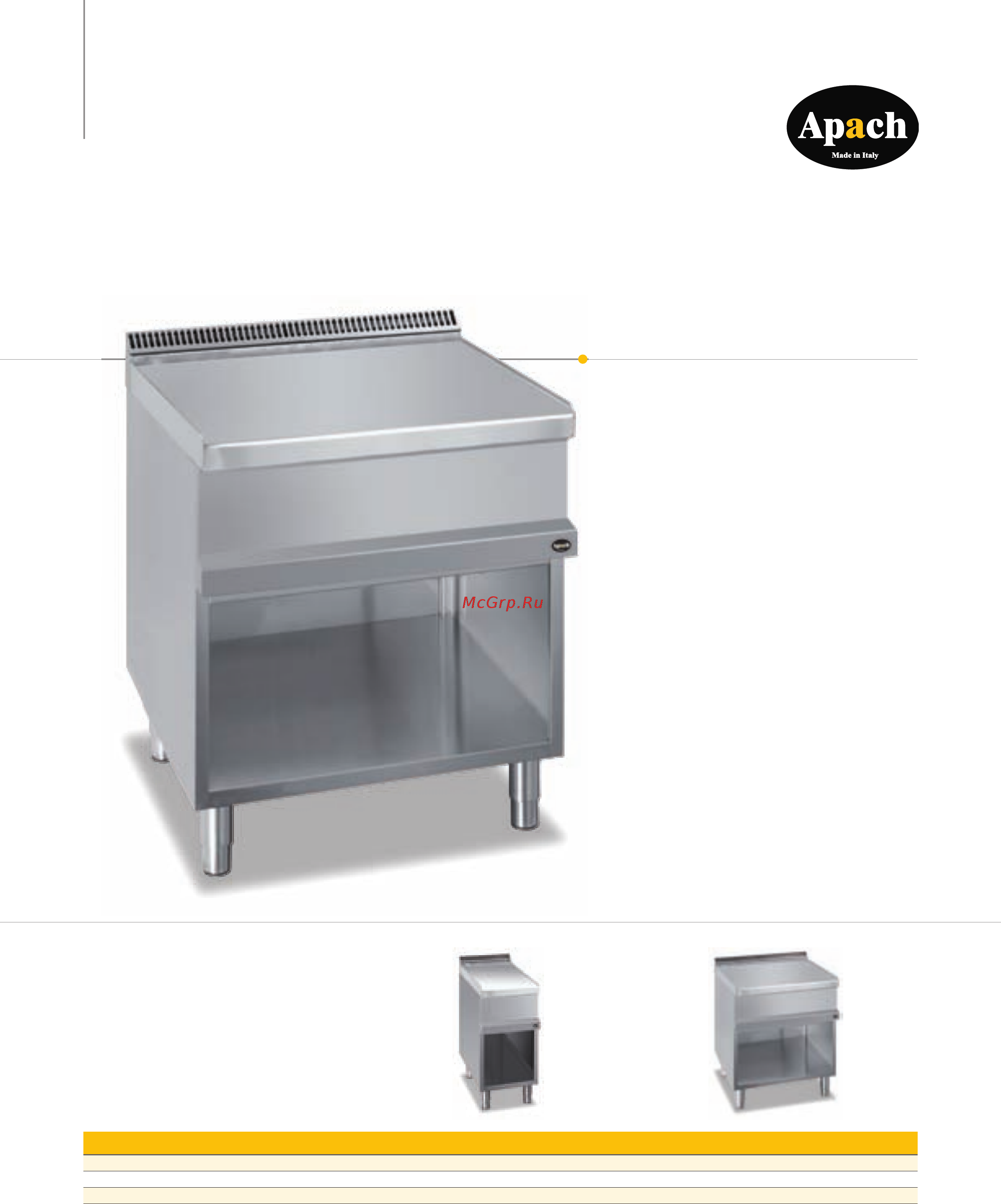 Apach AC990 + доз. моющего средства [45/160] Рабочие поверхности
