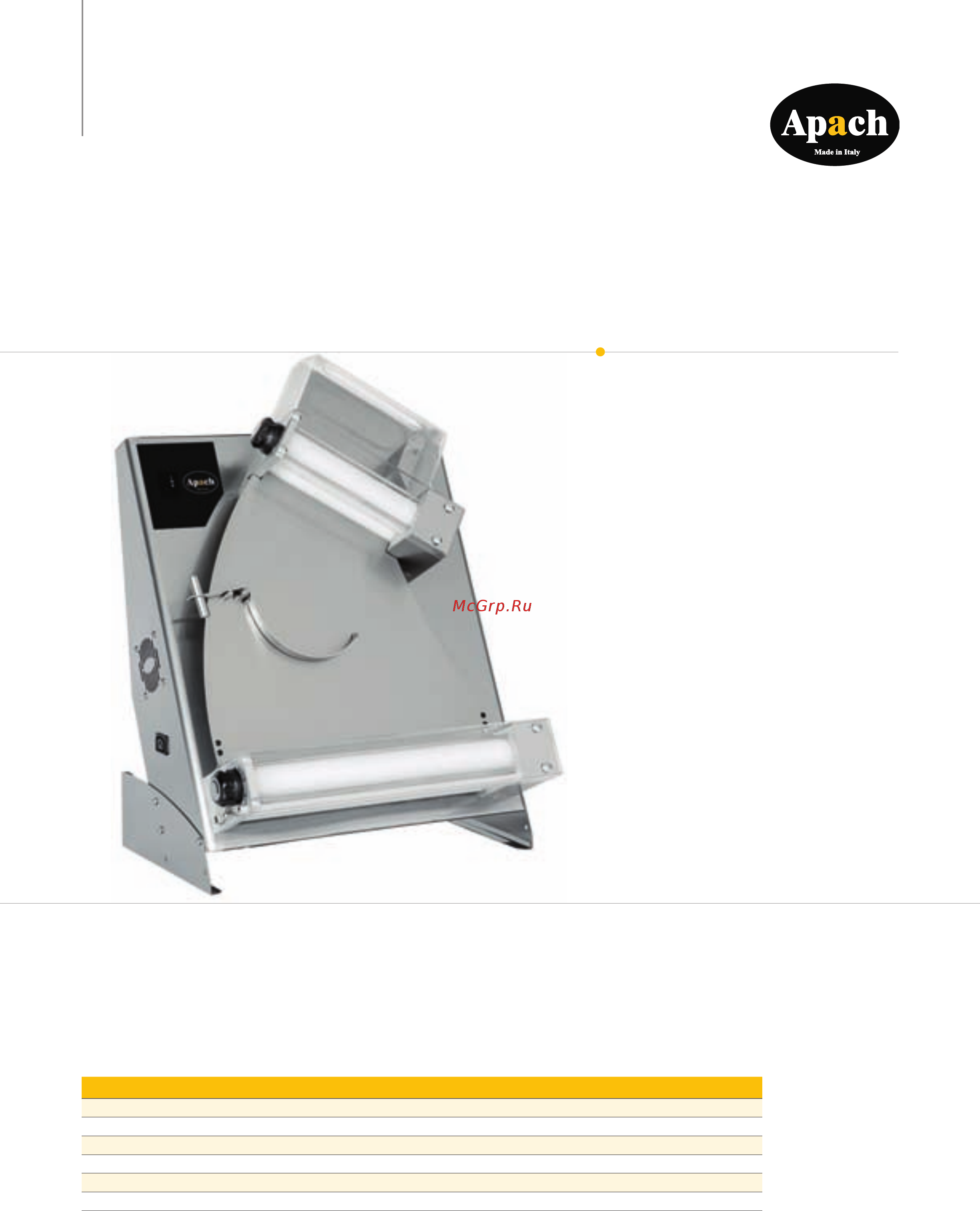 Apach ACB6040 W [81/160] Тестораскатки для пиццы