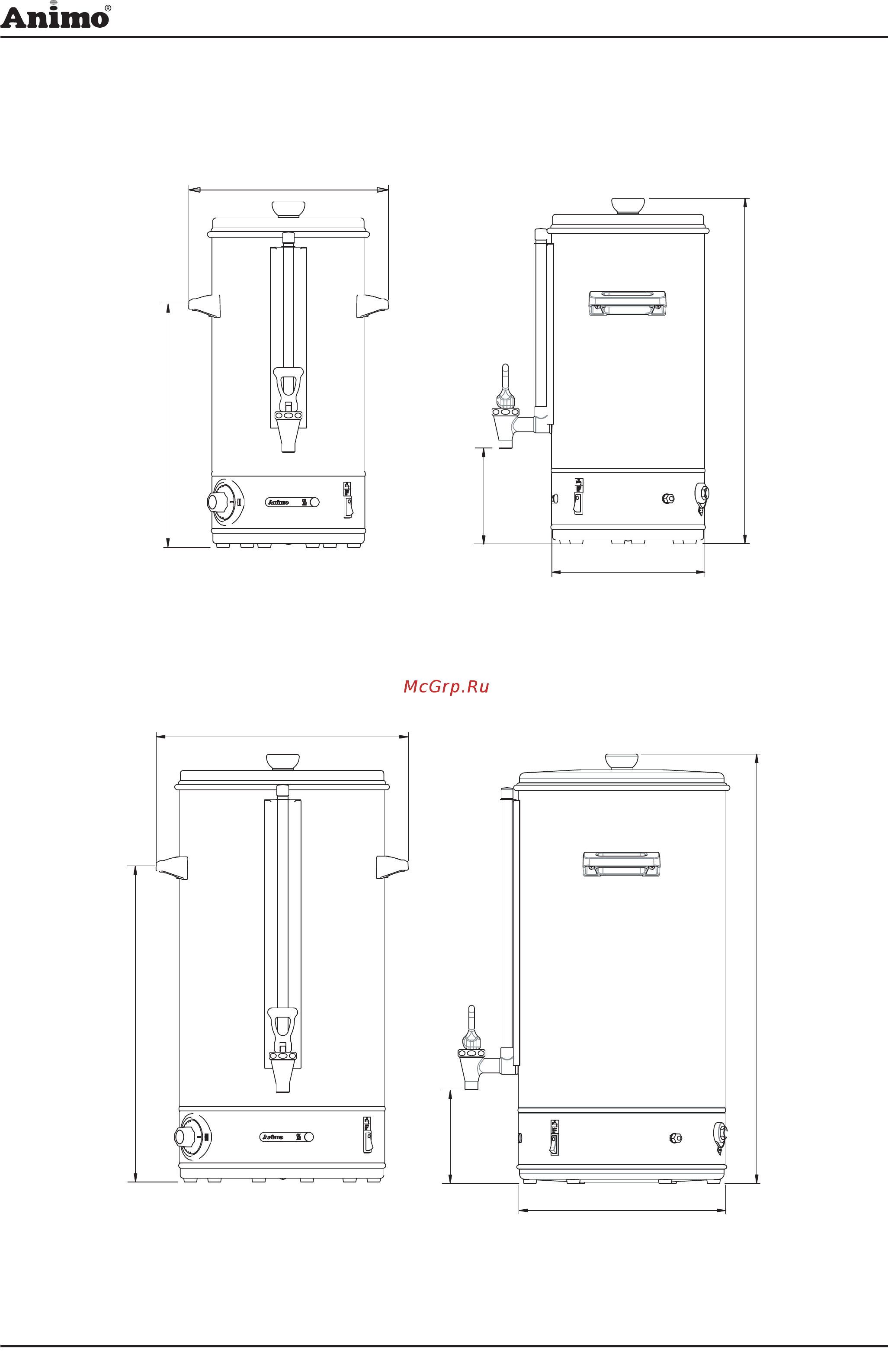 Animo WKT 20N VA [12/15] Afmetingen dimensions abmessungen dimensions