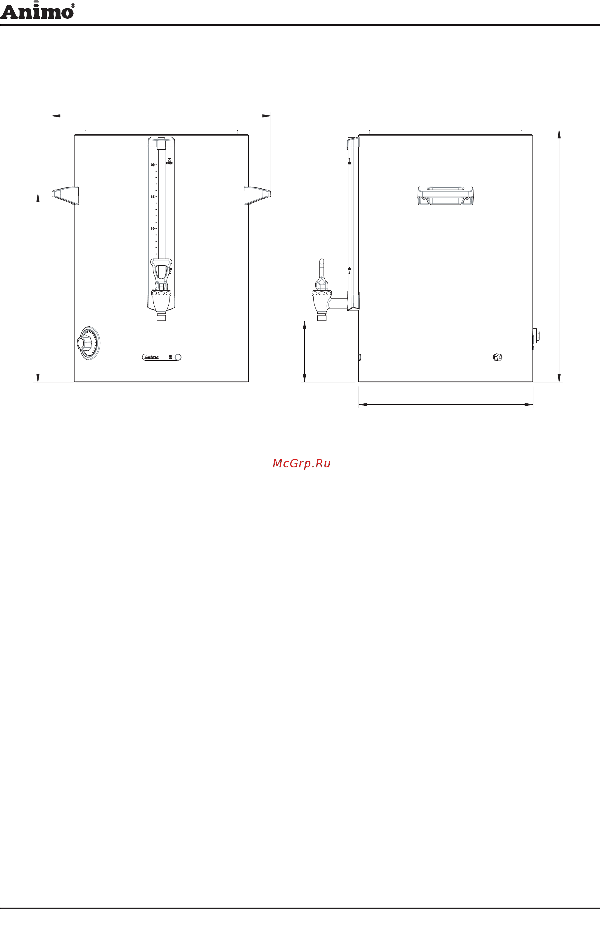 Animo WKT 20N HA [14/15] Afmetingen dimensions abmessungen dimensions