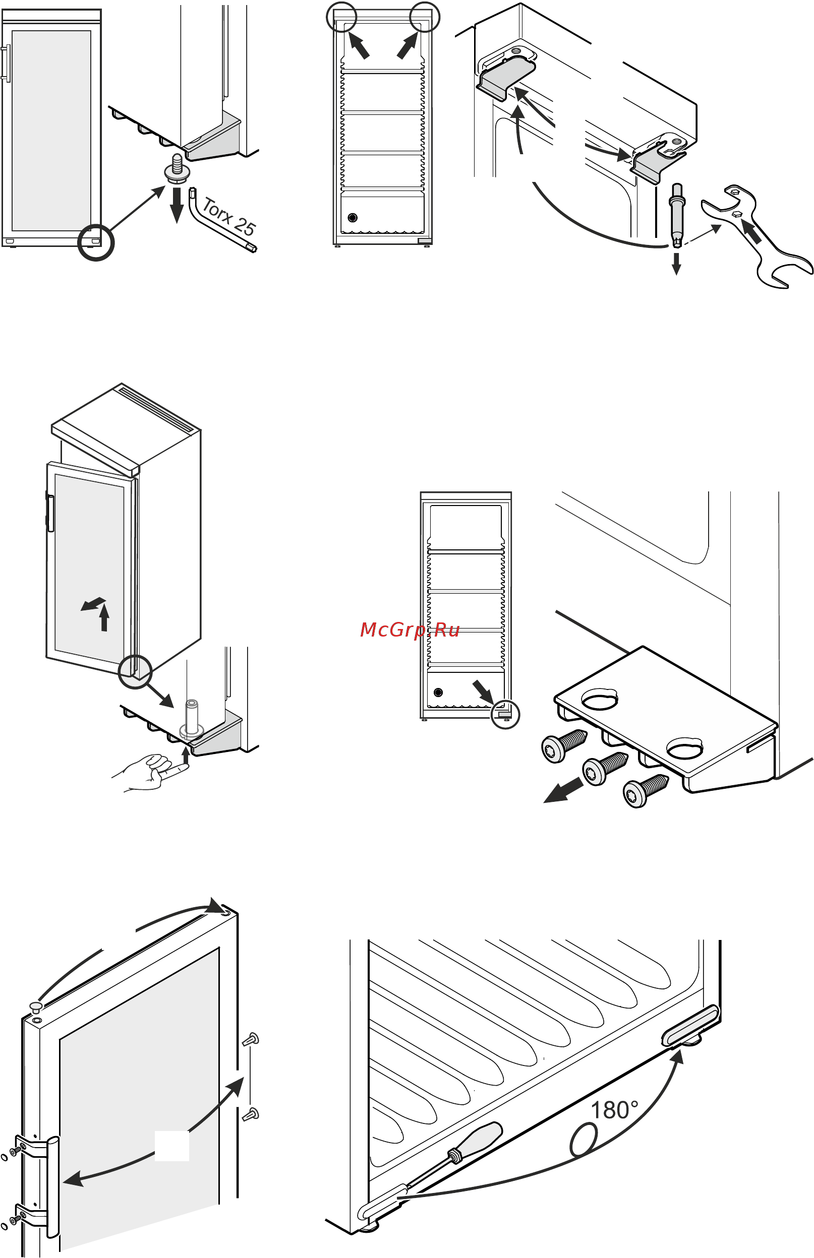 Liebherr WKb 4212-21 [10/13] Перенавешивание двери