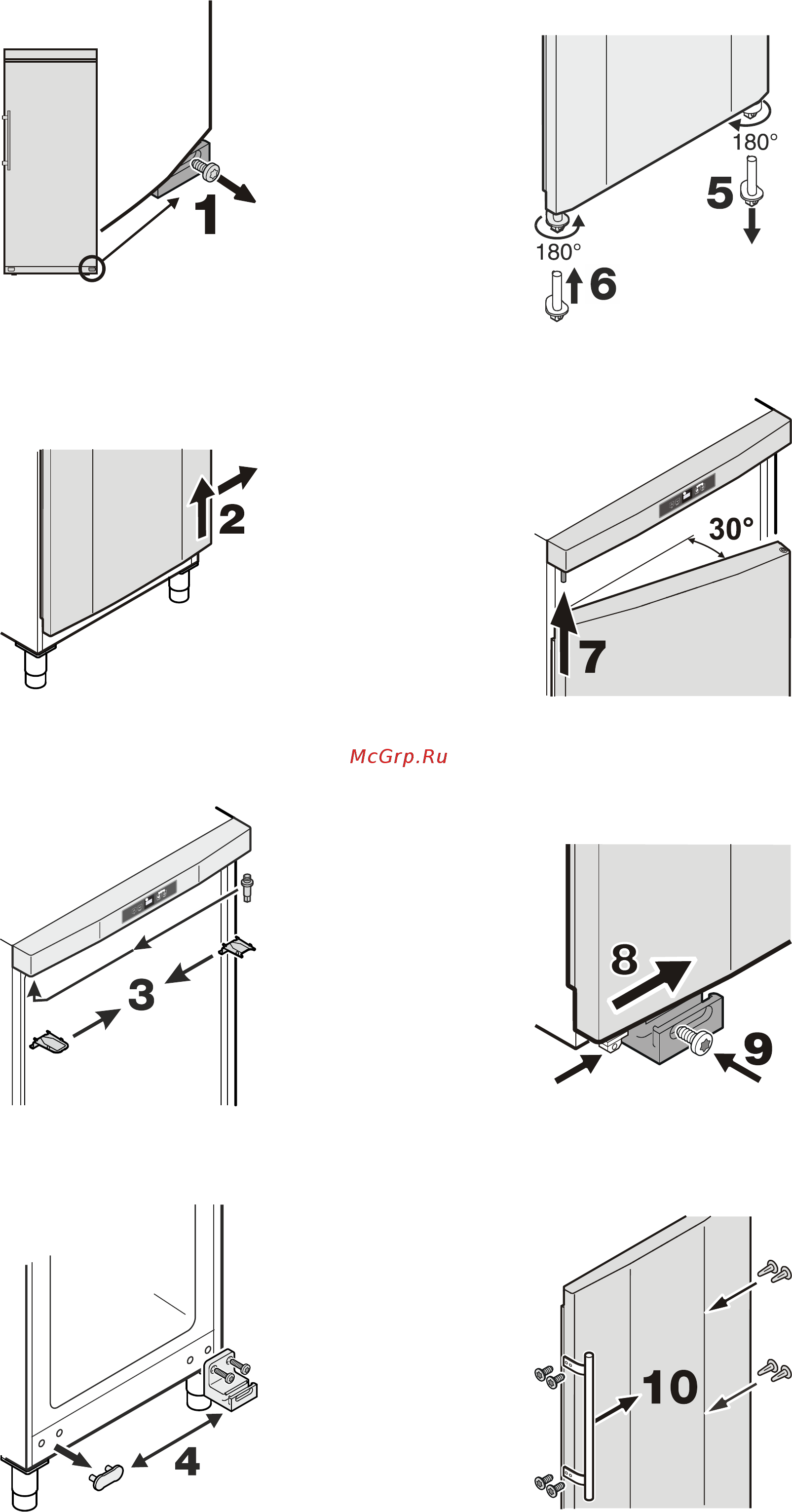Liebherr GGv 5860 [7/7] Changing over door hinges