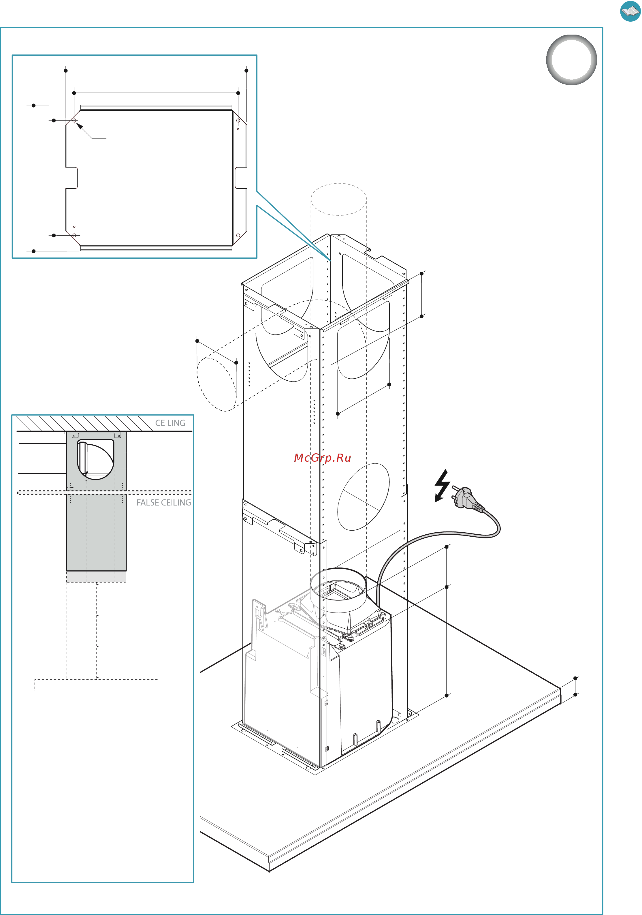 Falmec LUMEN ISOLA STEEL CLUI20.E0P1#NEUI491F [3/88] Ø120 mm