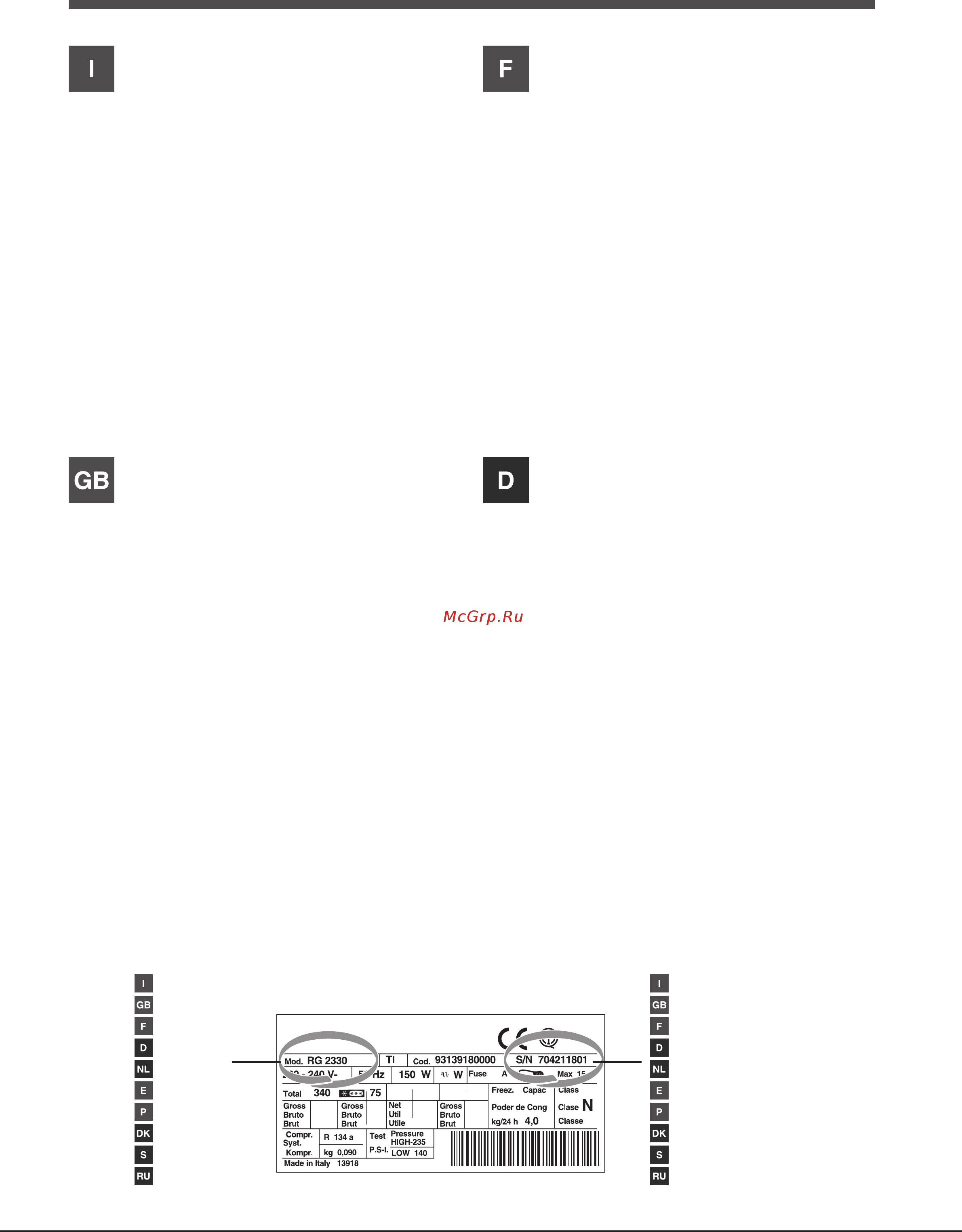 Smeg FR320P [5/16] Assistance