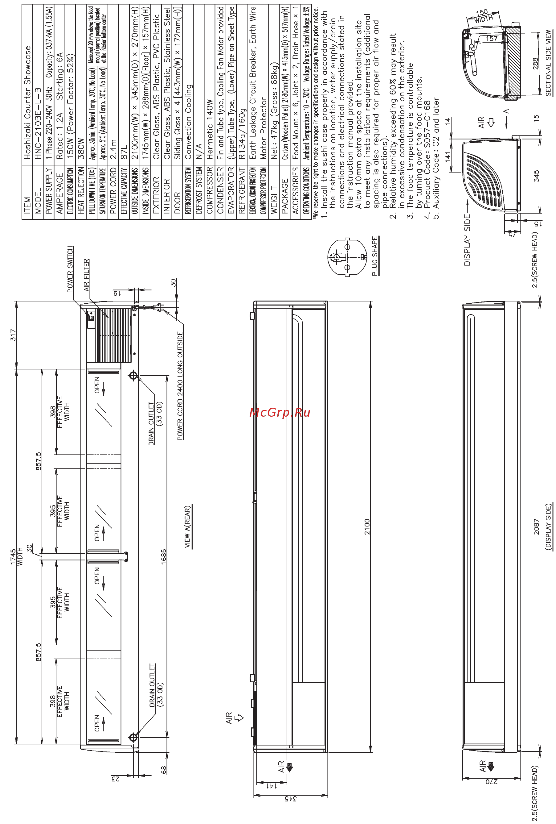 Hoshizaki HNC-150-BE-L-B Руководство по эксплуатации онлайн [28/41] 273232