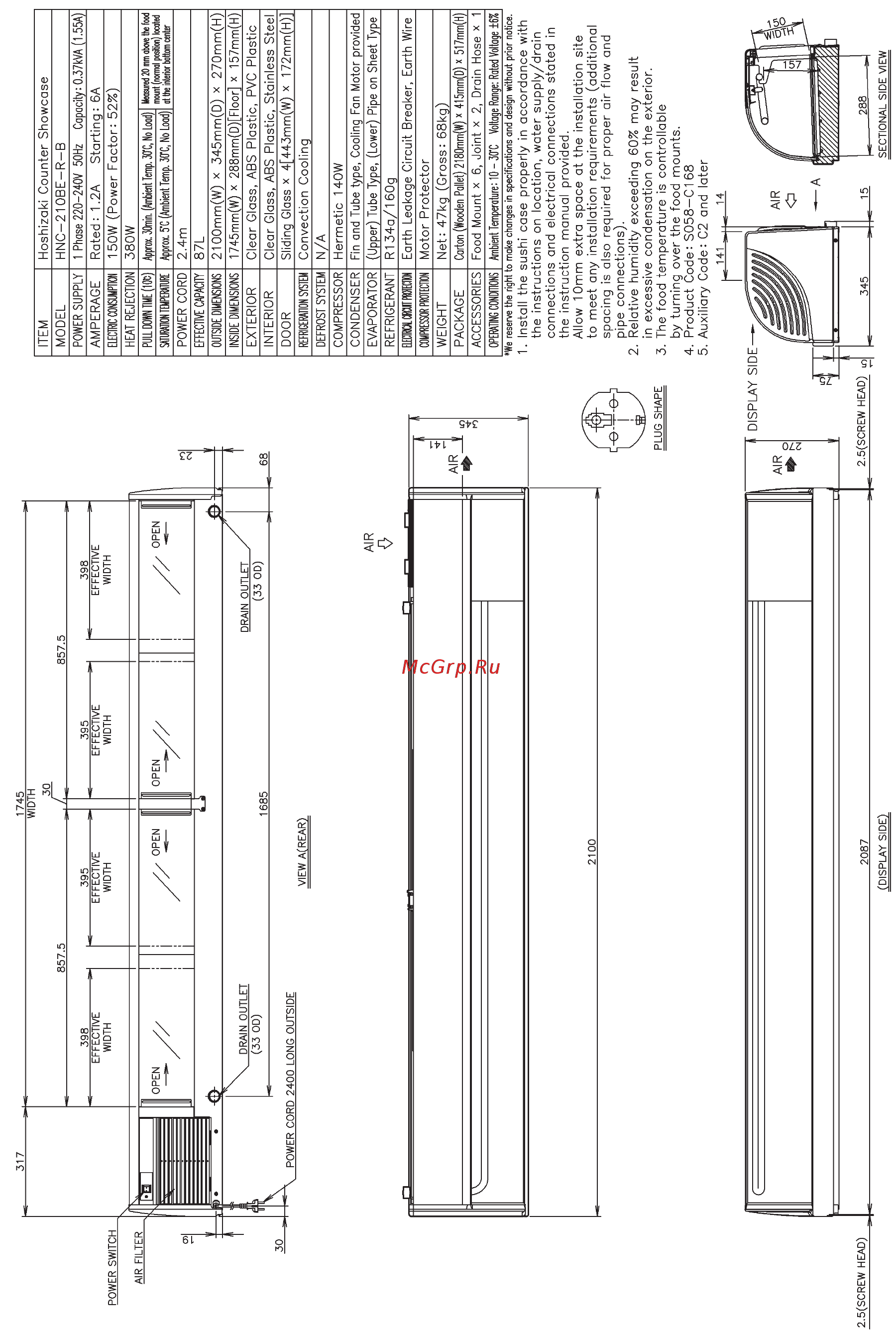 Hoshizaki HNC-150-BE-L-B Руководство по эксплуатации онлайн [31/41] 273232