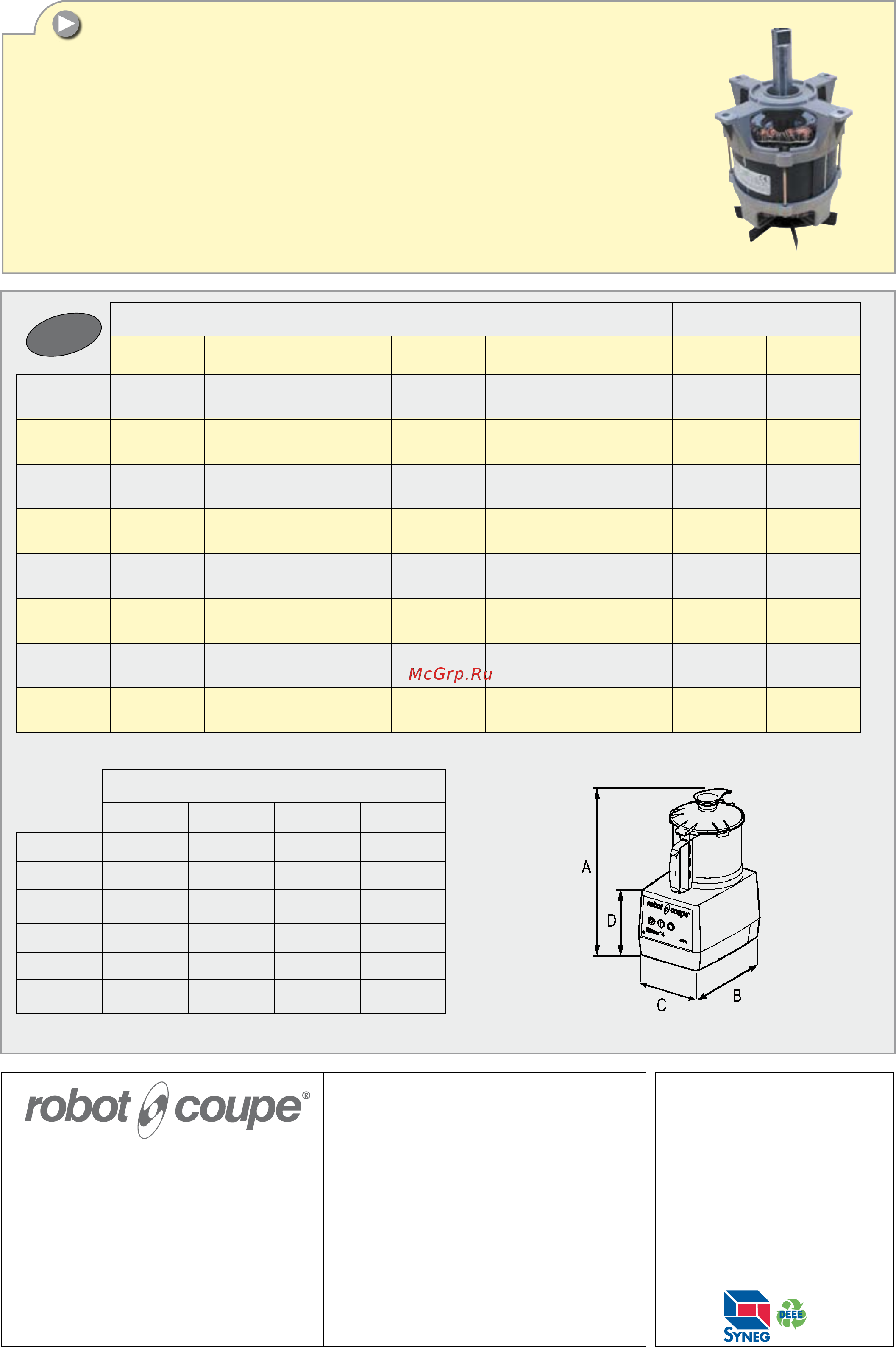 Robot Coupe Blixer 5 V.V. 220В [4/4] Индукционный двигатель
