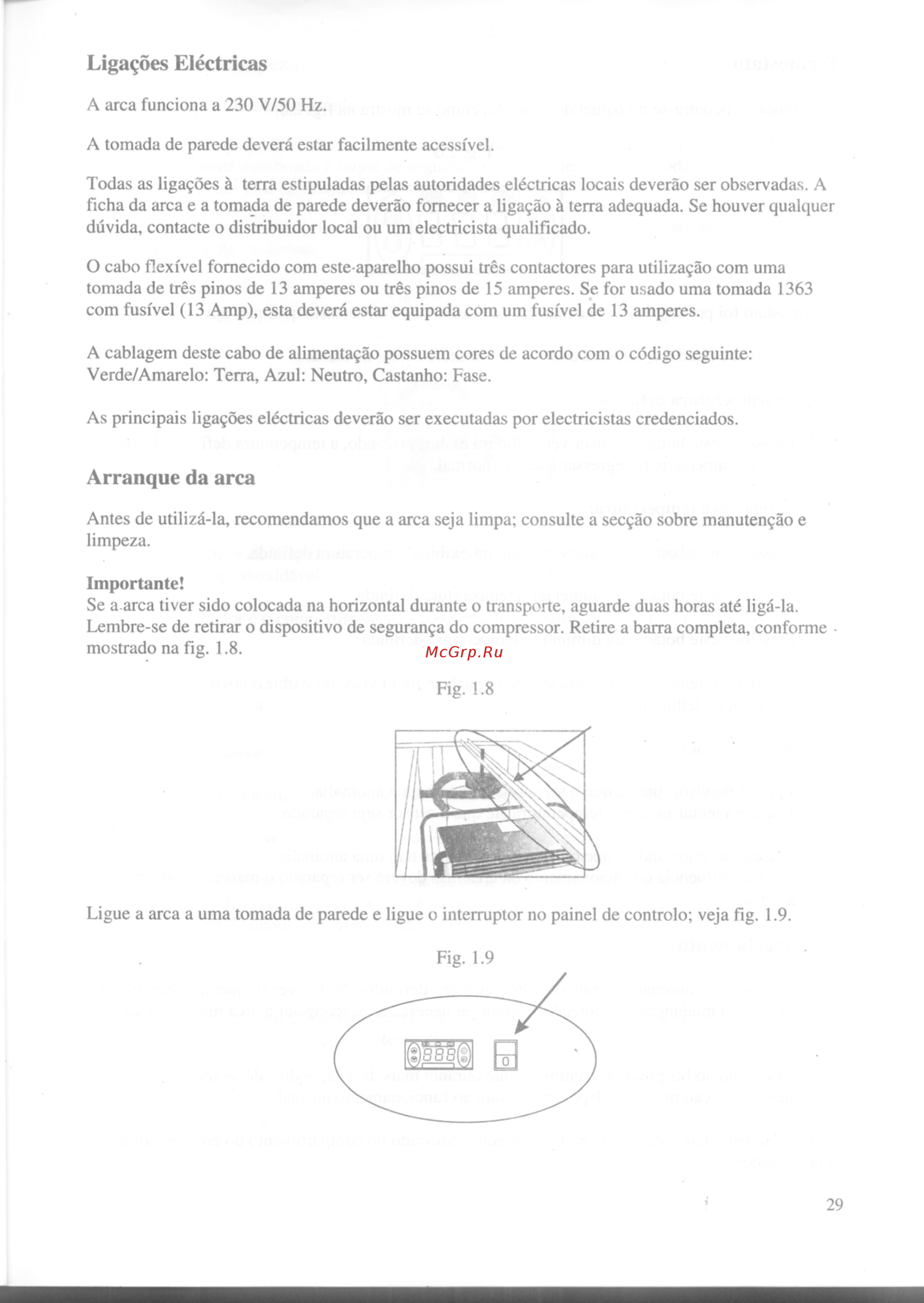 Gastrorag GN1200 BTB [29/35] Arranque da arca