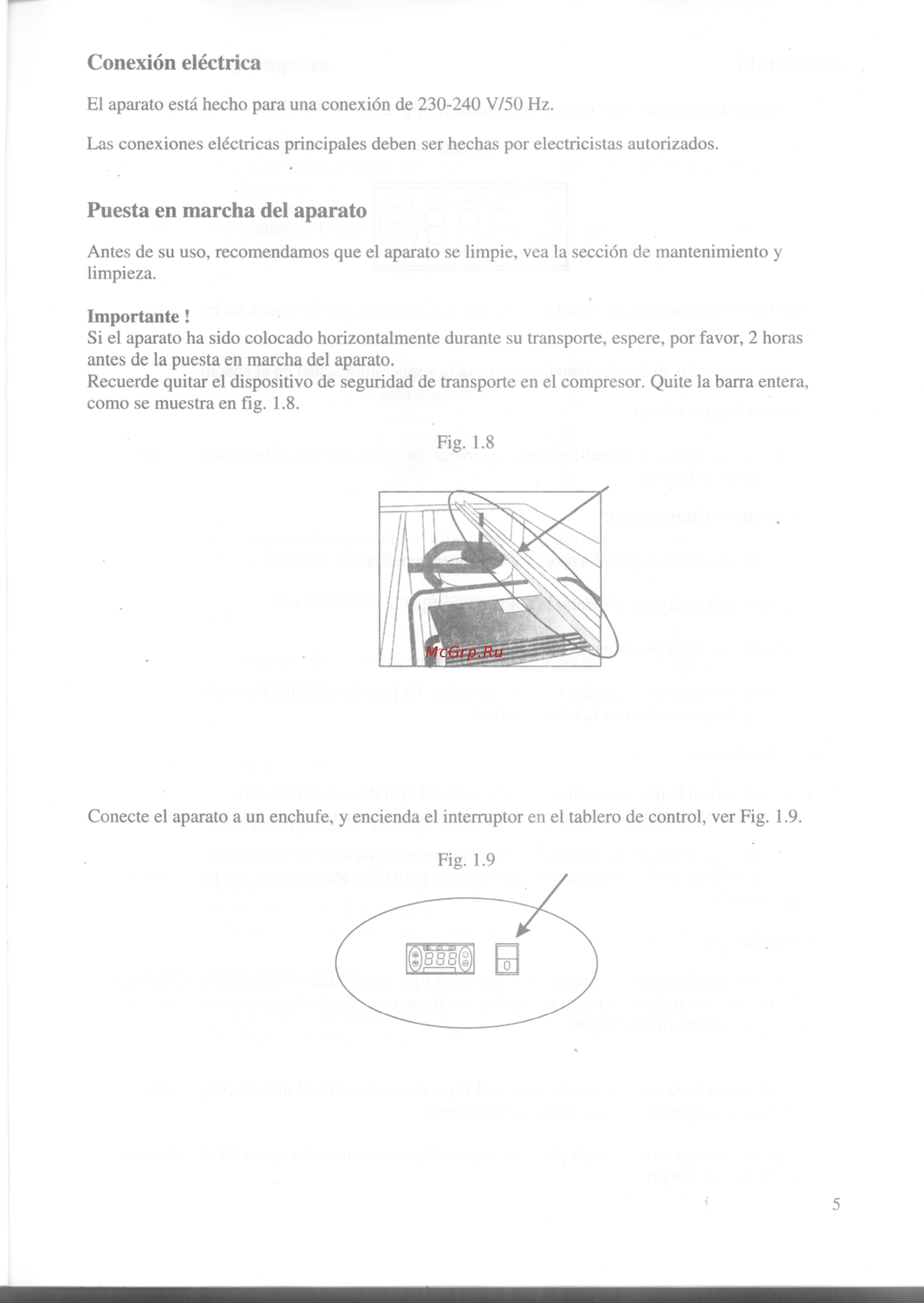 Gastrorag GN600 TNB [5/35] Conexión eléctrica