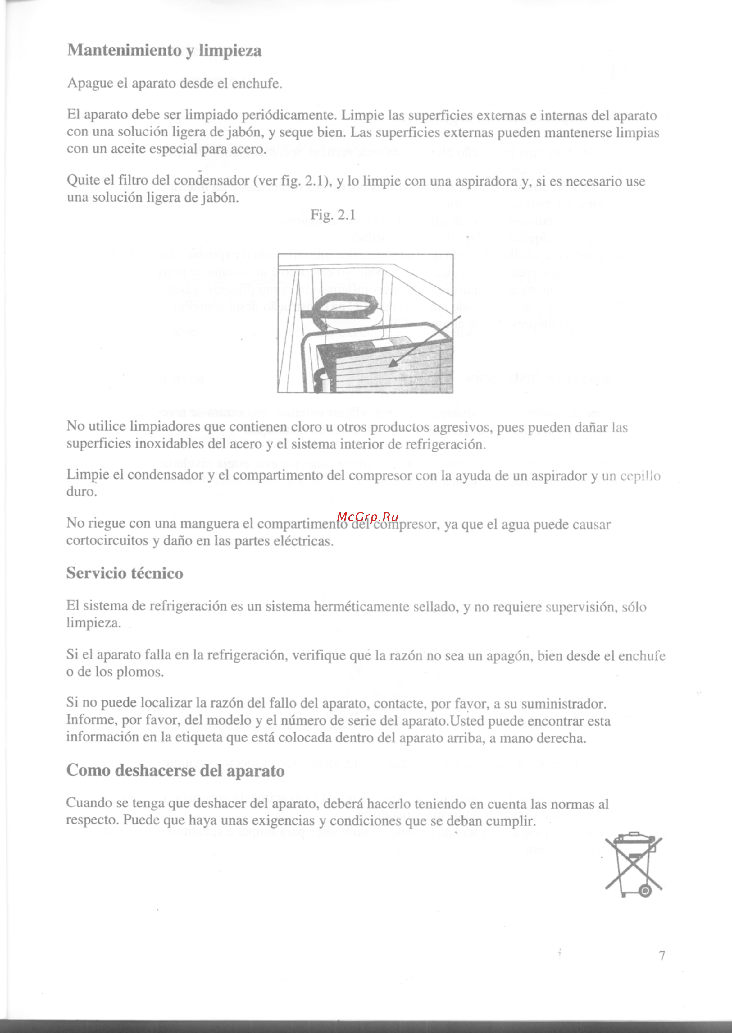 Gastrorag GN1200 TNB [7/35] Como deshacerse del aparato
