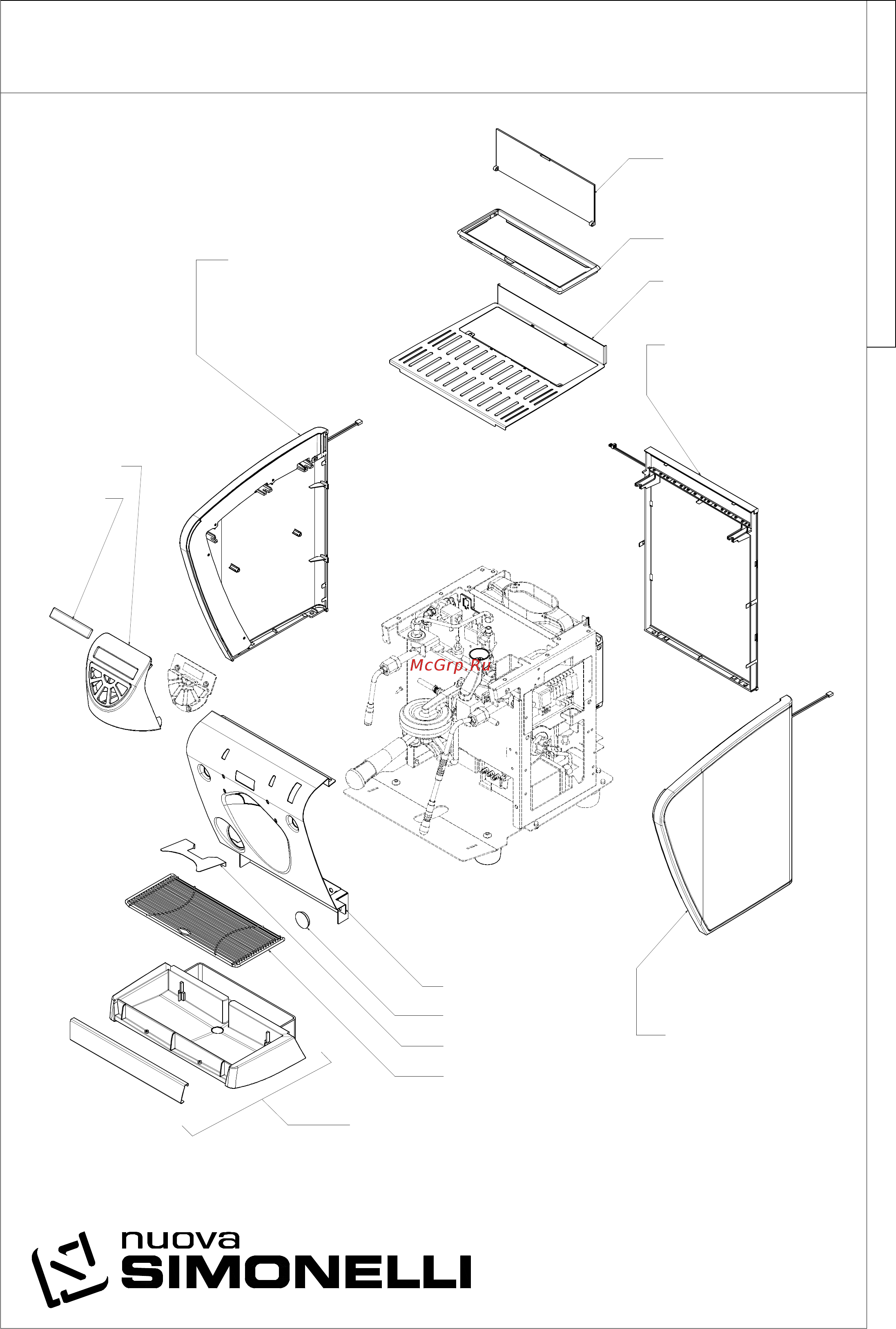 Nuova Simonelli Musica Lux [3/14] Componenti gruppo carena cabinet parts