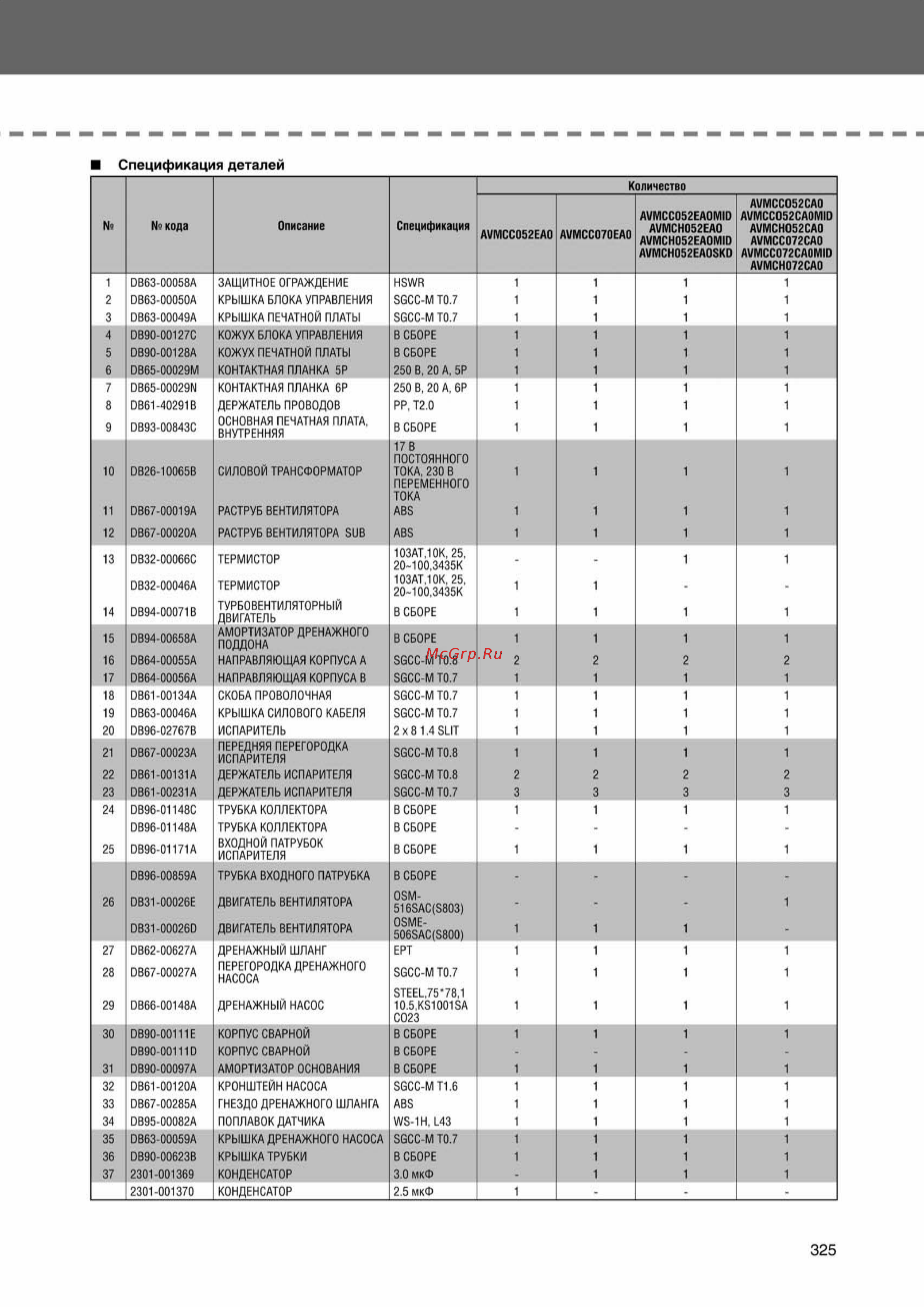 Samsung AVMCH140EA1/4 внутренний блок кассетного типа [325/372] Ss_278 370_24_07_k pdf_47 tif