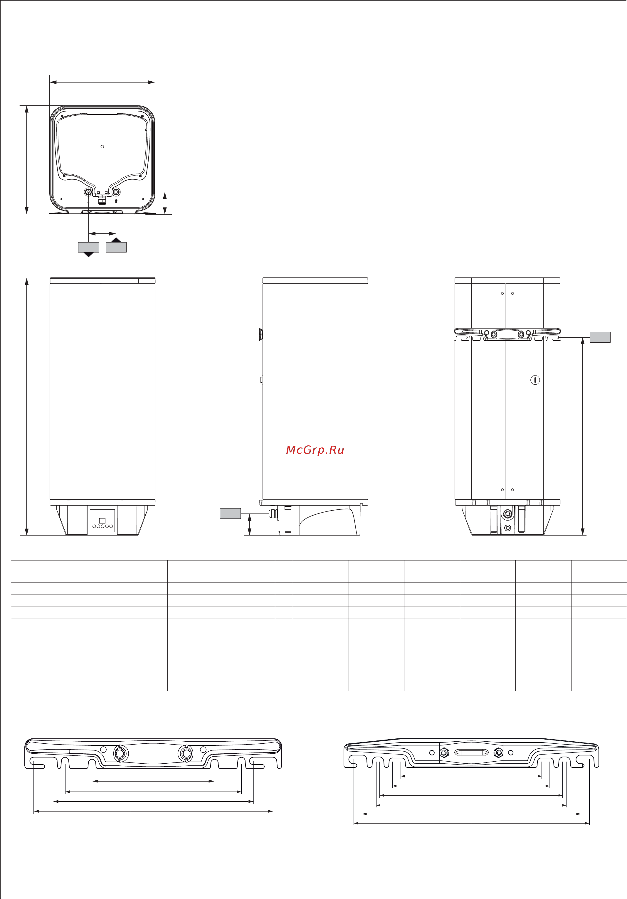 AEG EWH 50 Comfort EL [12/16] Размеры и соединения