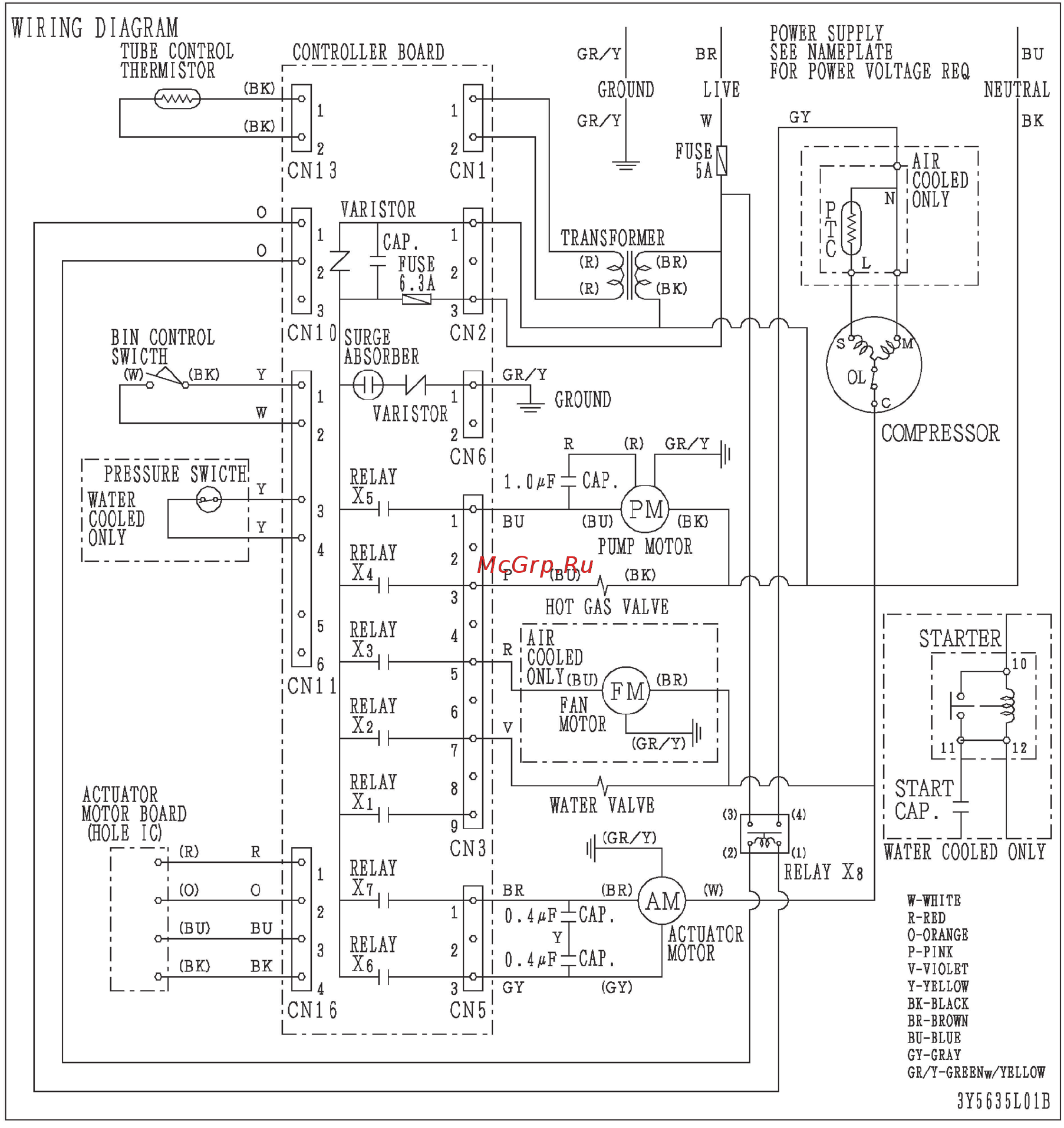 Hoshizaki IM-100WNE [52/92] Wiring diagram