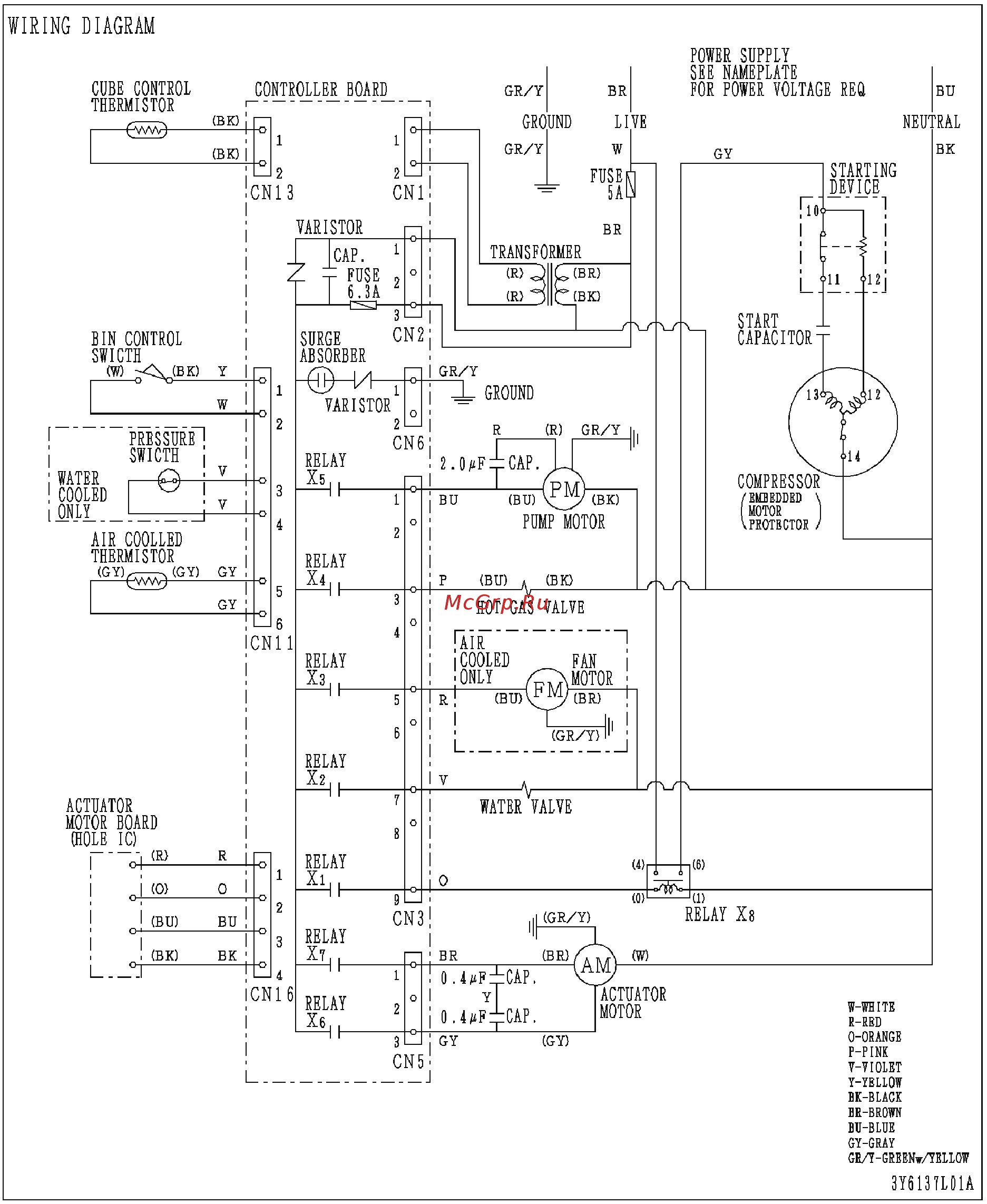 Hoshizaki IM-100WNE [54/92] Wiring diagram im 100cne 100ne 100wne 130ne 130wne