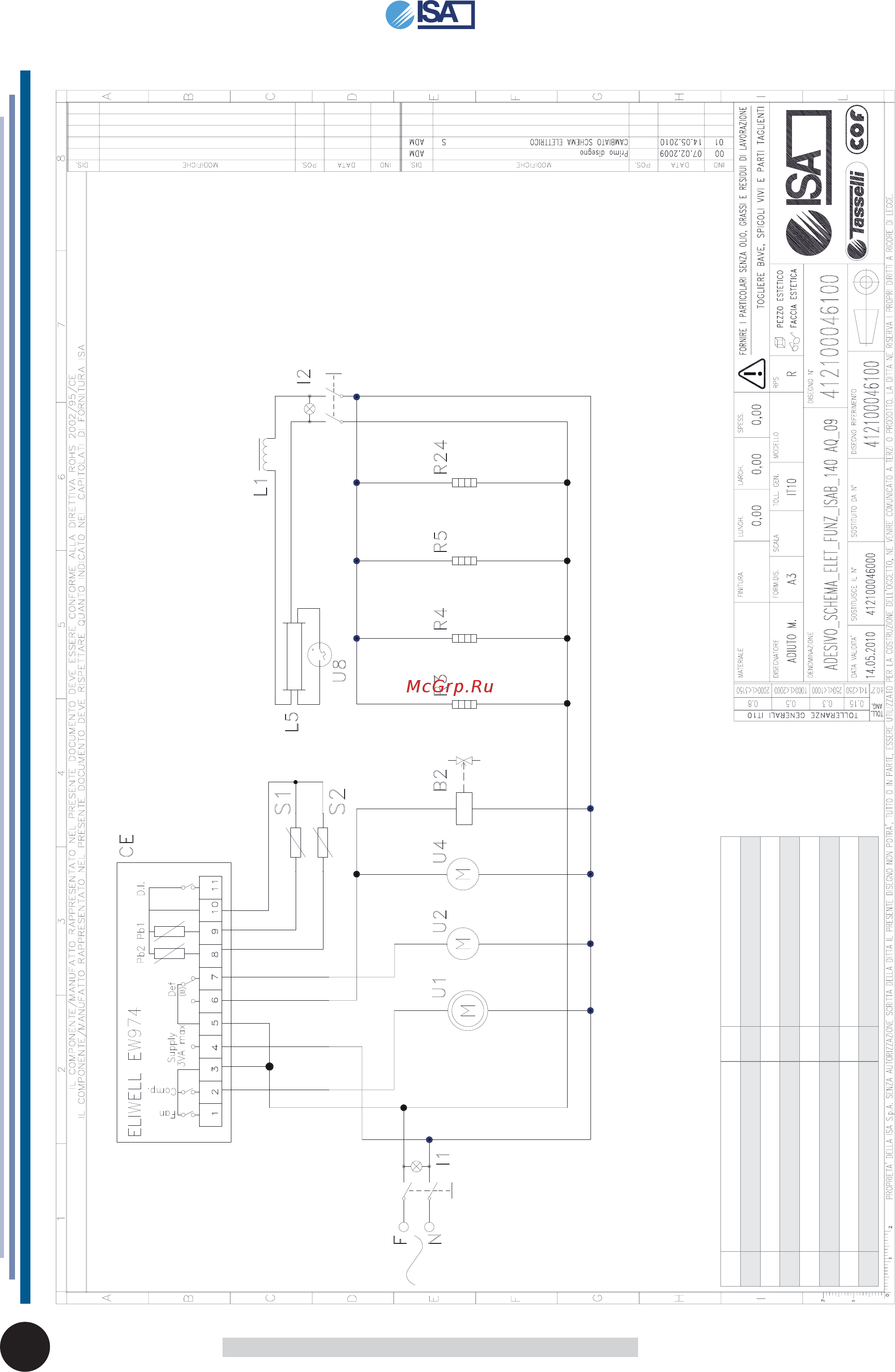 ISA Isabella 10 A LX [33/42] Attachment 2 wiring diagram 412100046100