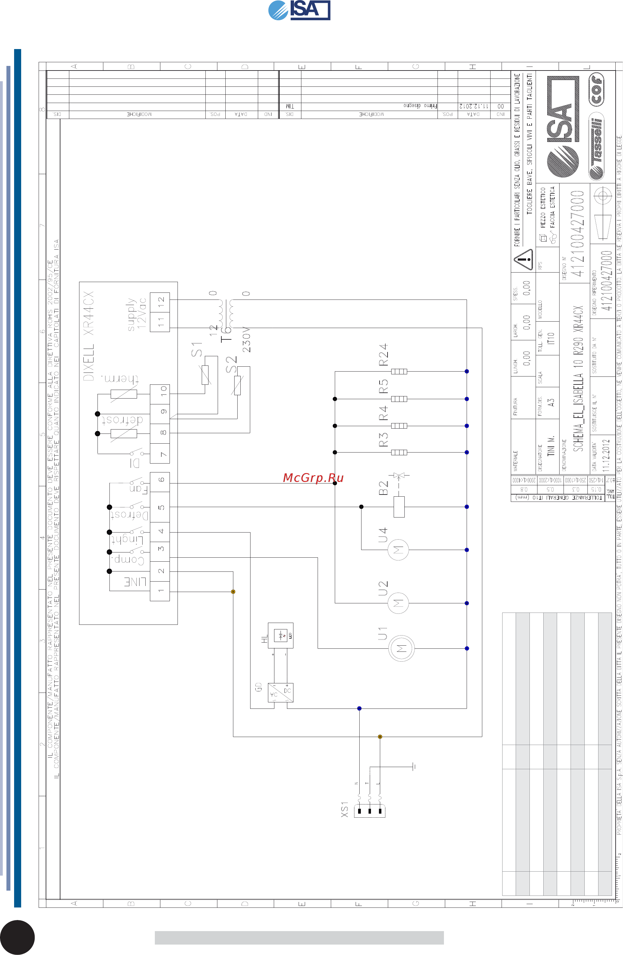 ISA Isabella 10 A LX [35/42] Attachment 4 wiring diagram 412100427000