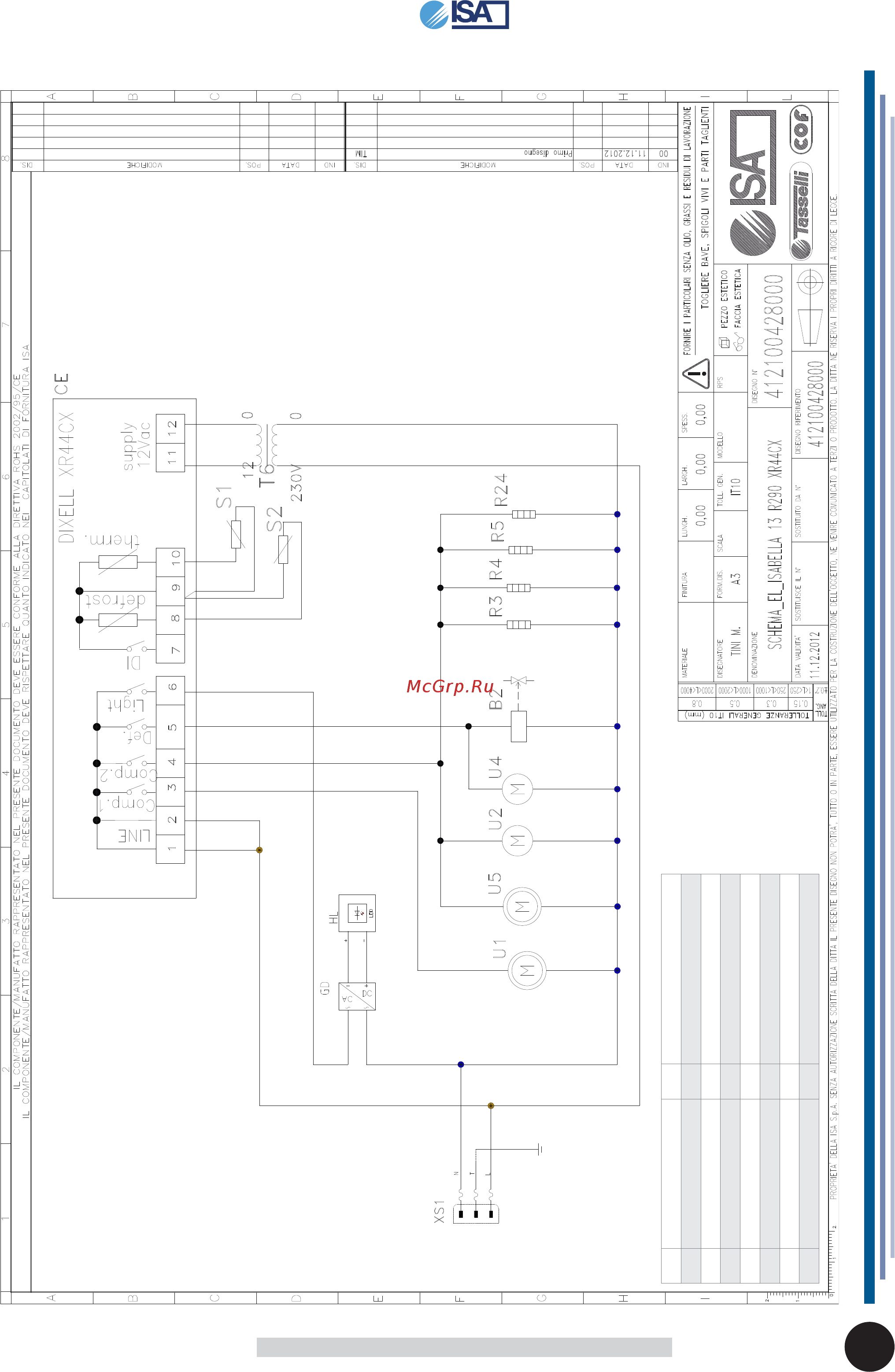 ISA Isabella 10 A LX [36/42] Attachment 5 wiring diagram 412100428000