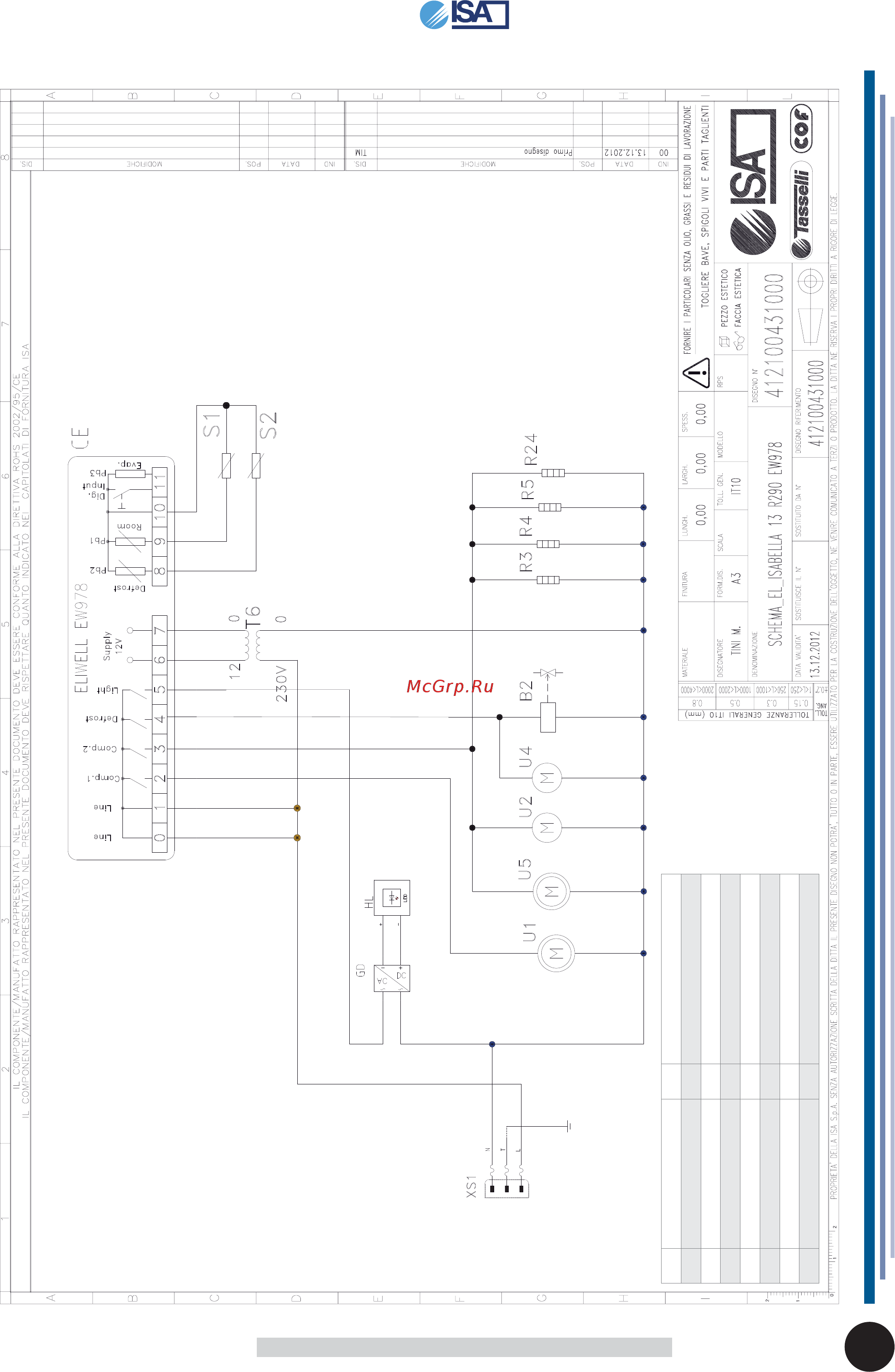 ISA Isabella 10 A LX [38/42] Attachment 7 wiring diagram 412100431000