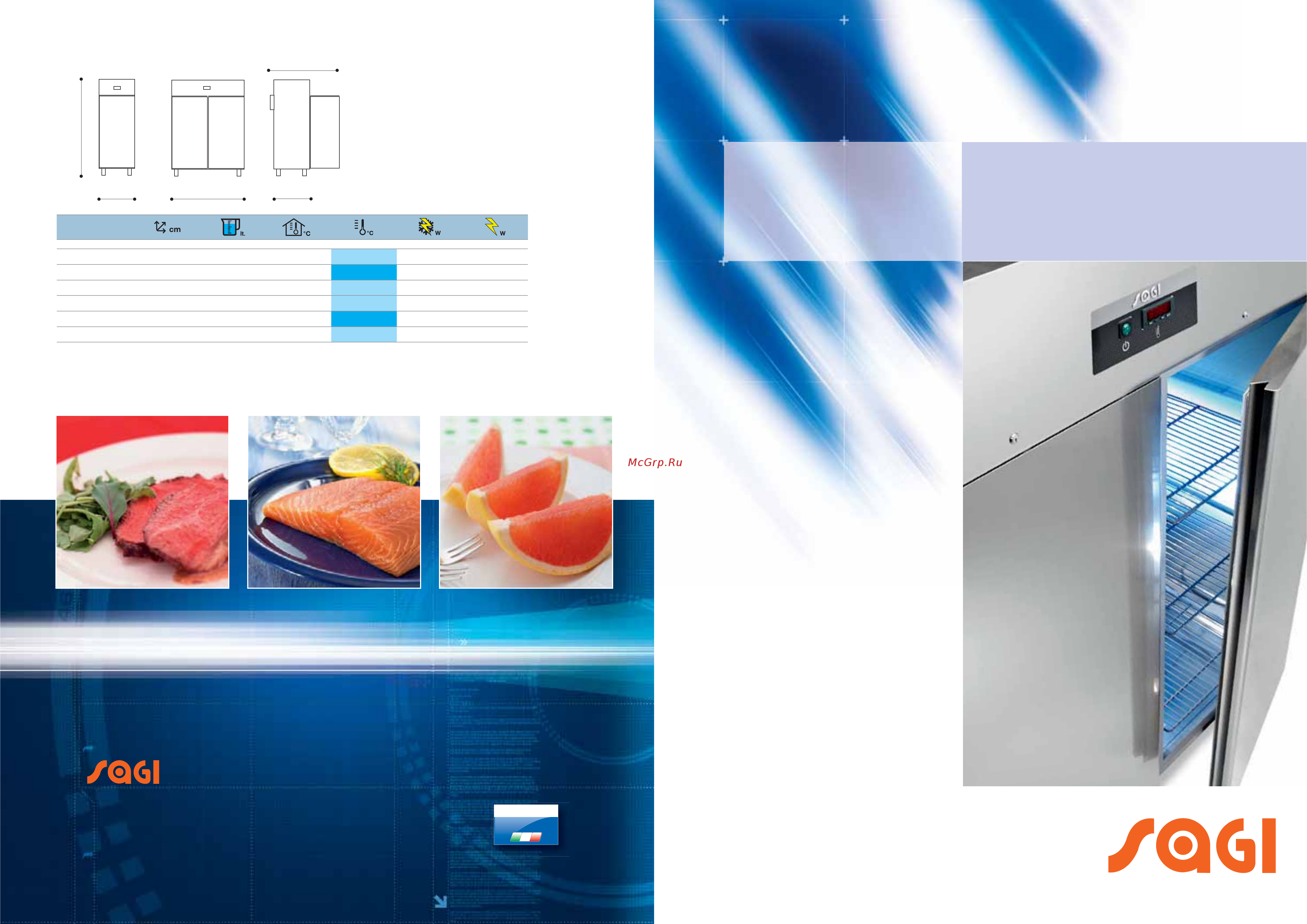 Sagi FD70B Каталог морозильных шкафов Sagi онлайн