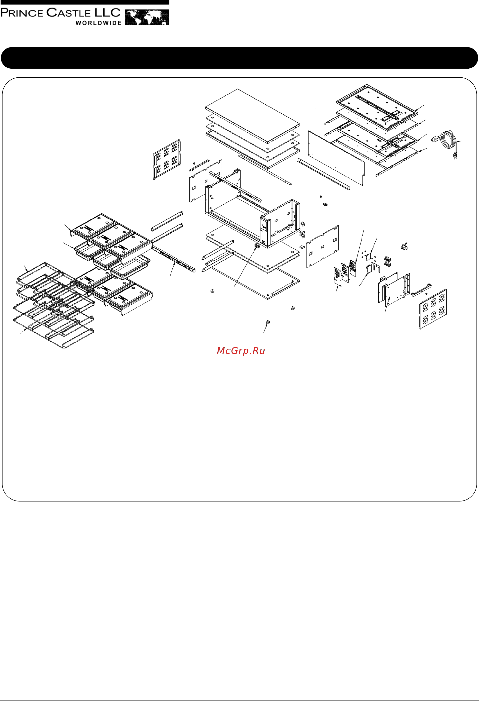 Prince Castle DHB2PT-20BCE [15/17] Exploded view and parts list dhb2pt 27b 27bce