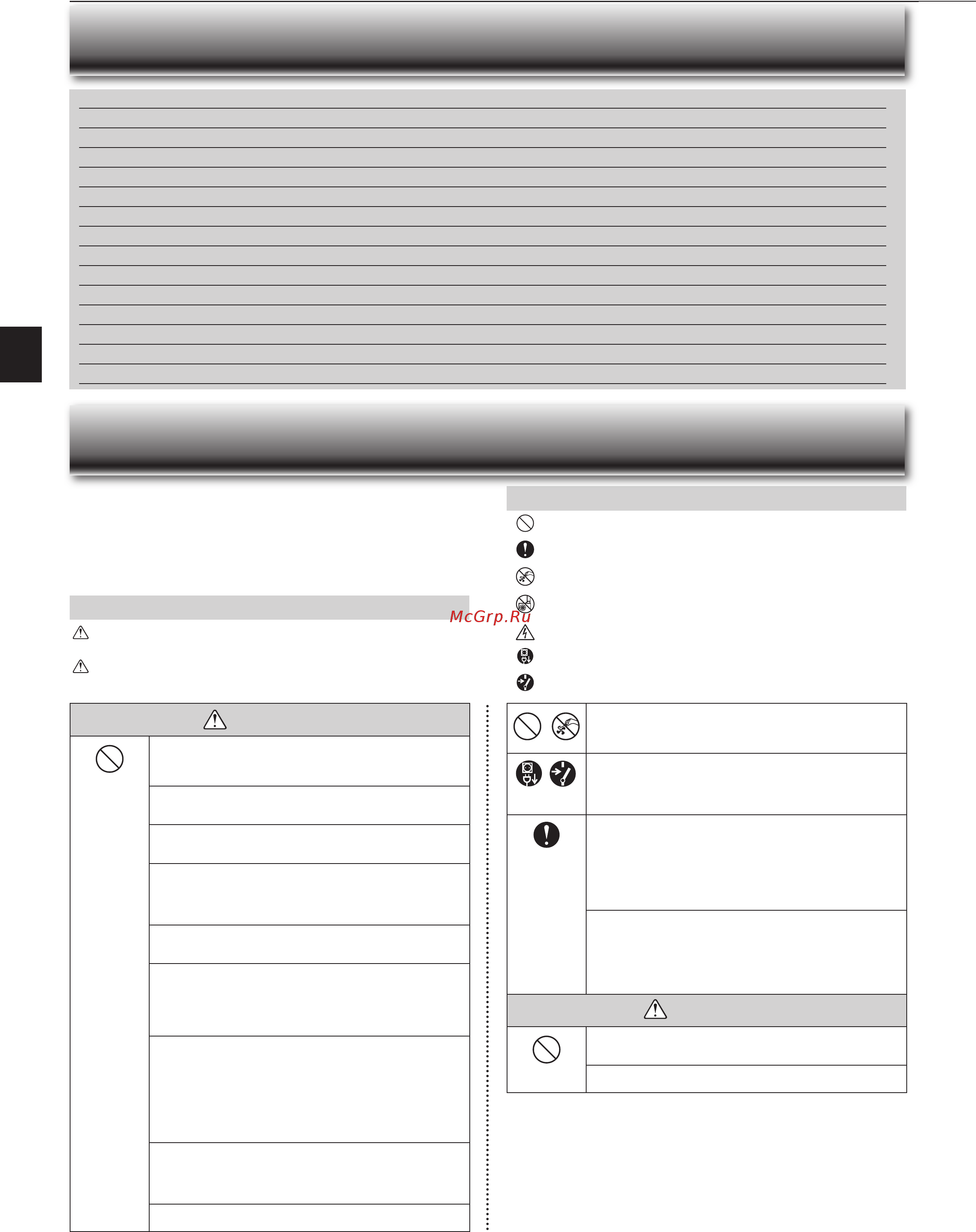 Mitsubishi Electric MS-GF60VA / MU-GF60VA [2/20] Ontents