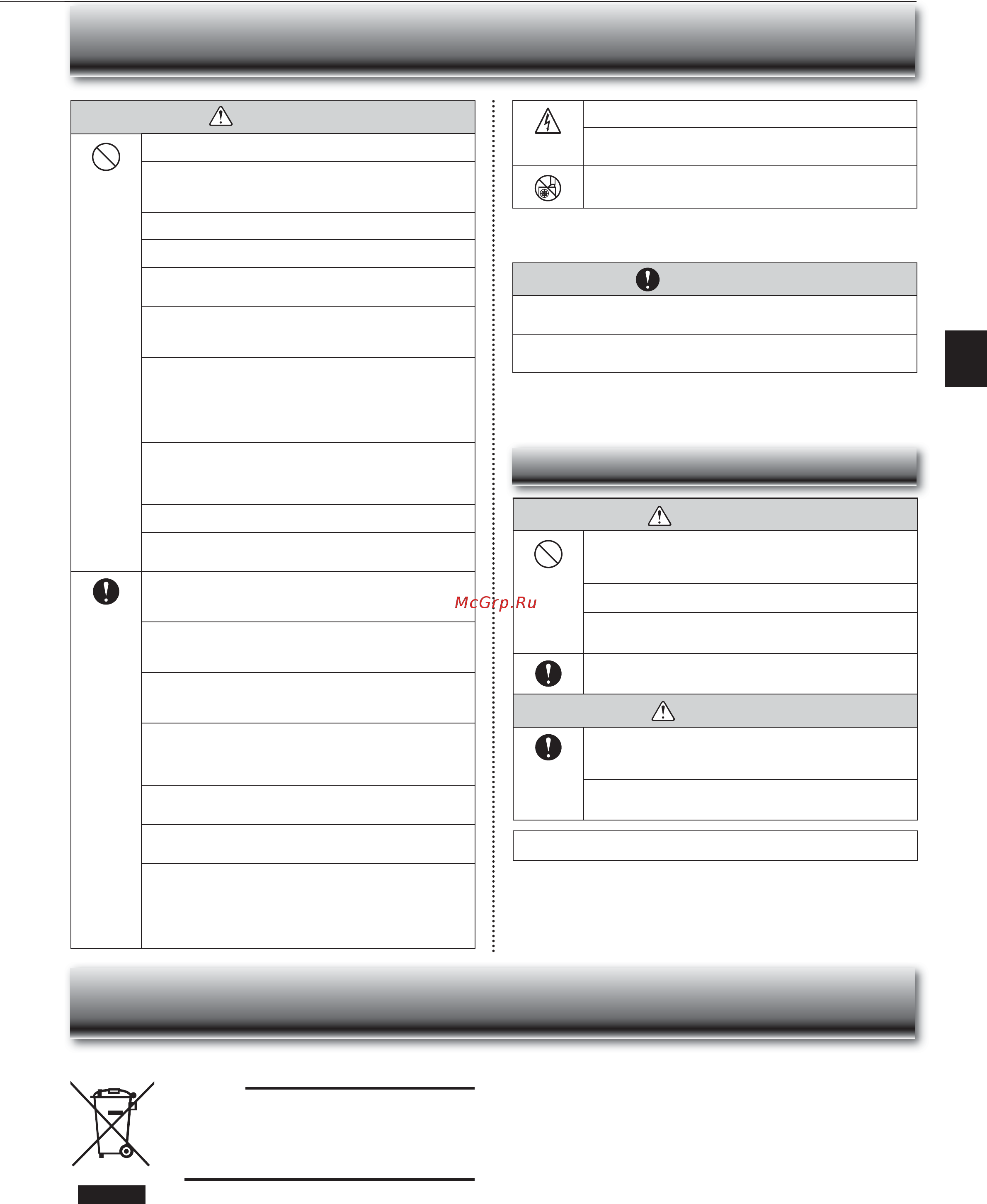 Mitsubishi Electric MSZ-EF25VES / MUZ-EF25VE [3/23] Afety precautions