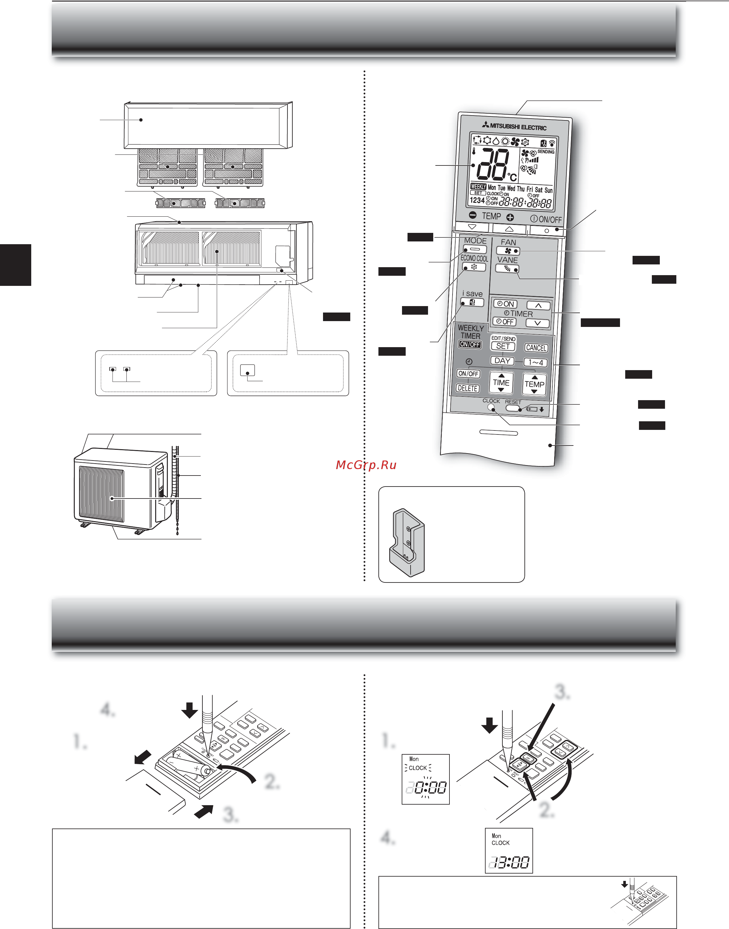 Mitsubishi Electric MSZ-EF25VES / MUZ-EF25VE [4/23] Ame of each part