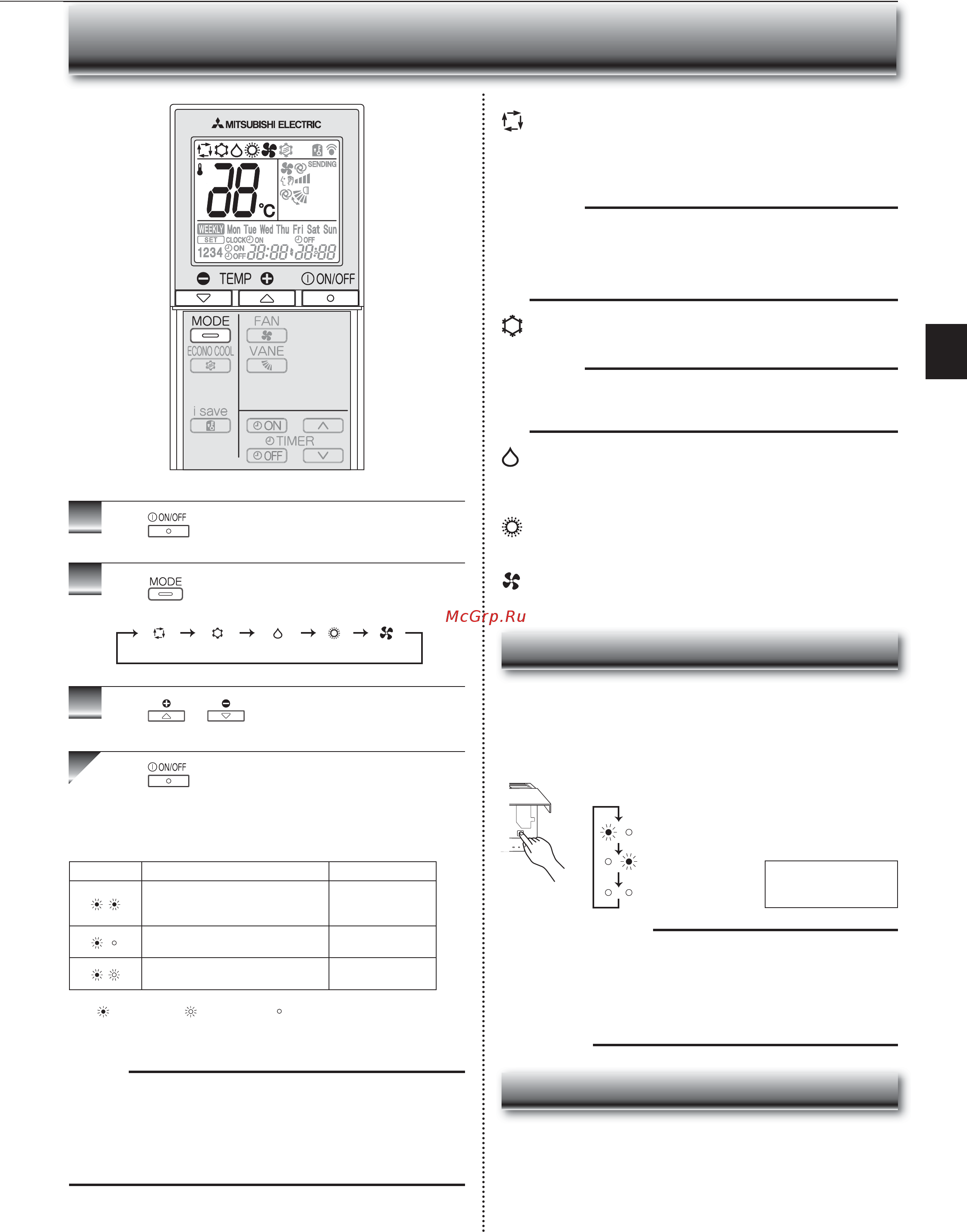 Mitsubishi Electric MSZ-EF25VES / MUZ-EF25VE [5/23] Electing operation modes