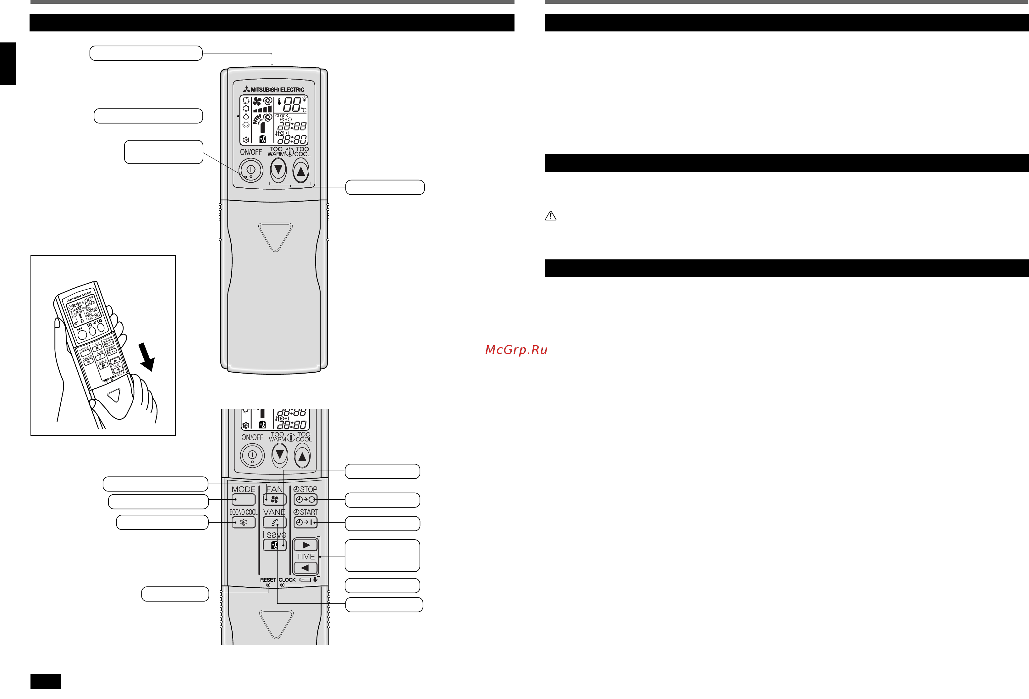 Mitsubishi Electric MFZ-KA50VA / SUZ-KA50VA [4/30] Remote controller