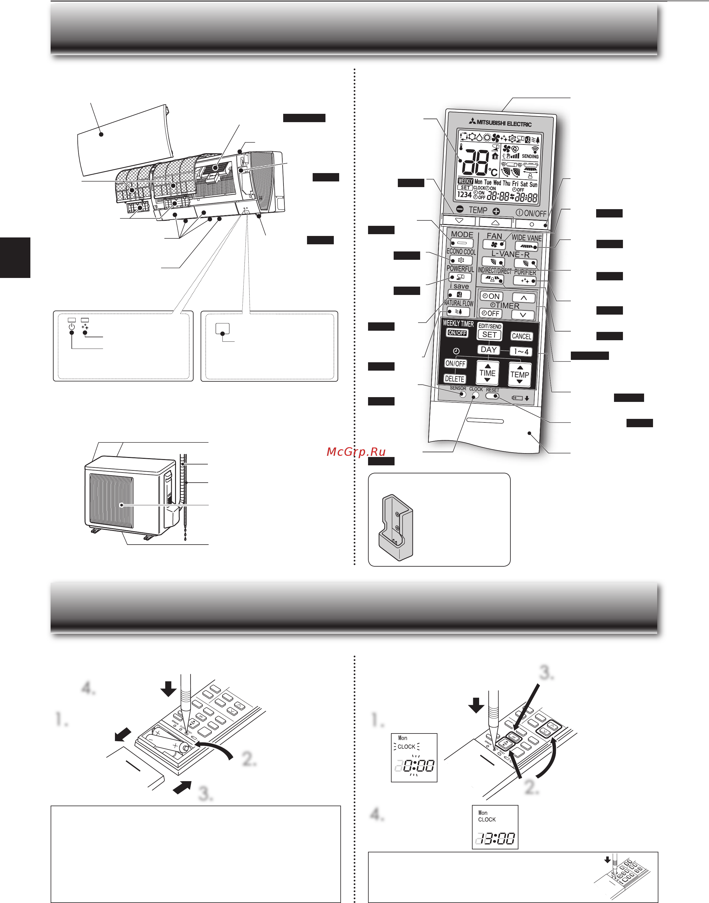 Mitsubishi Electric MSZ-FH50VE / MUZ-FH50VE [4/28] Ame of each part