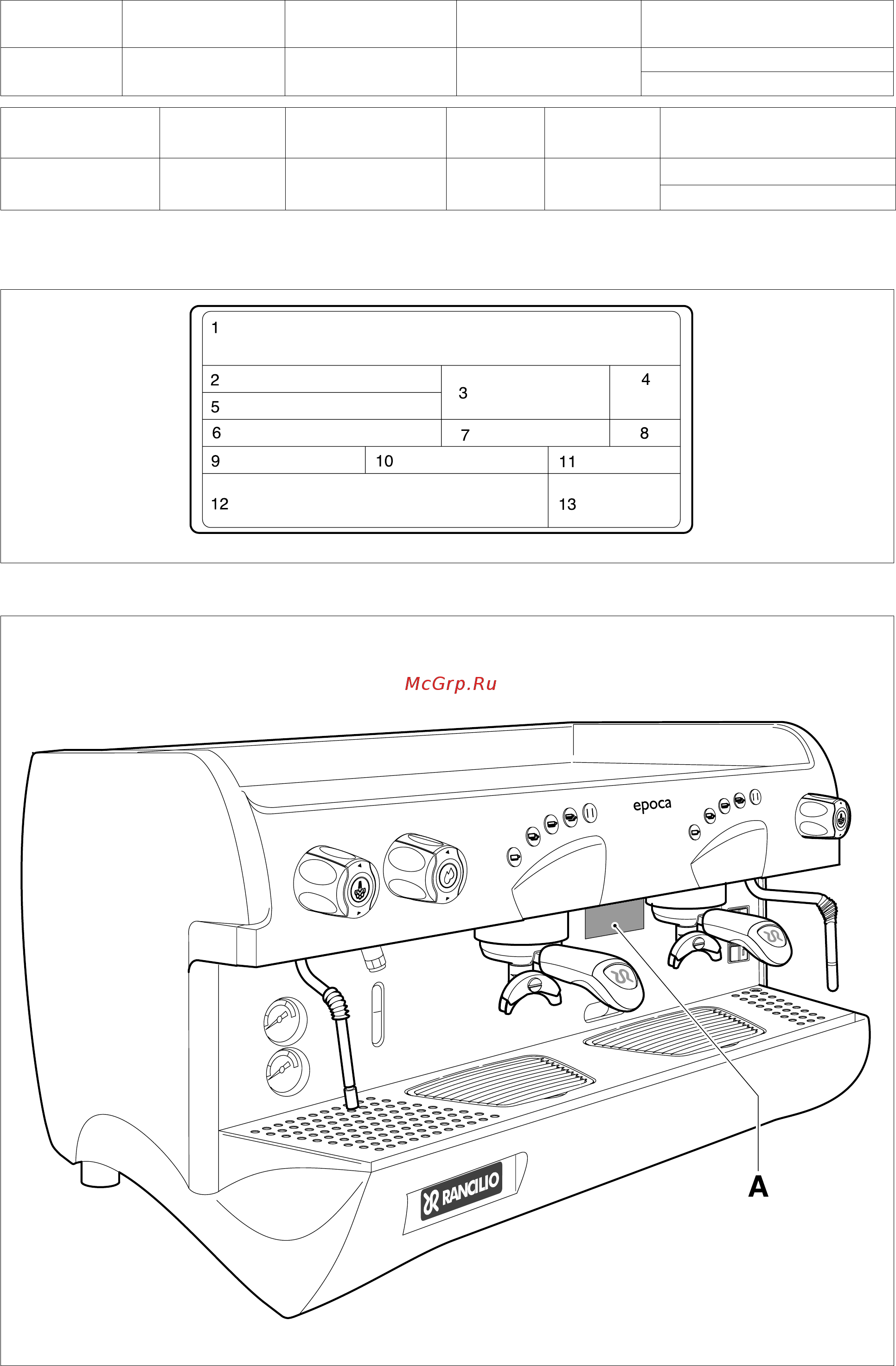 Rancilio EPOCA S 1 Gr [2/28] Рис 1