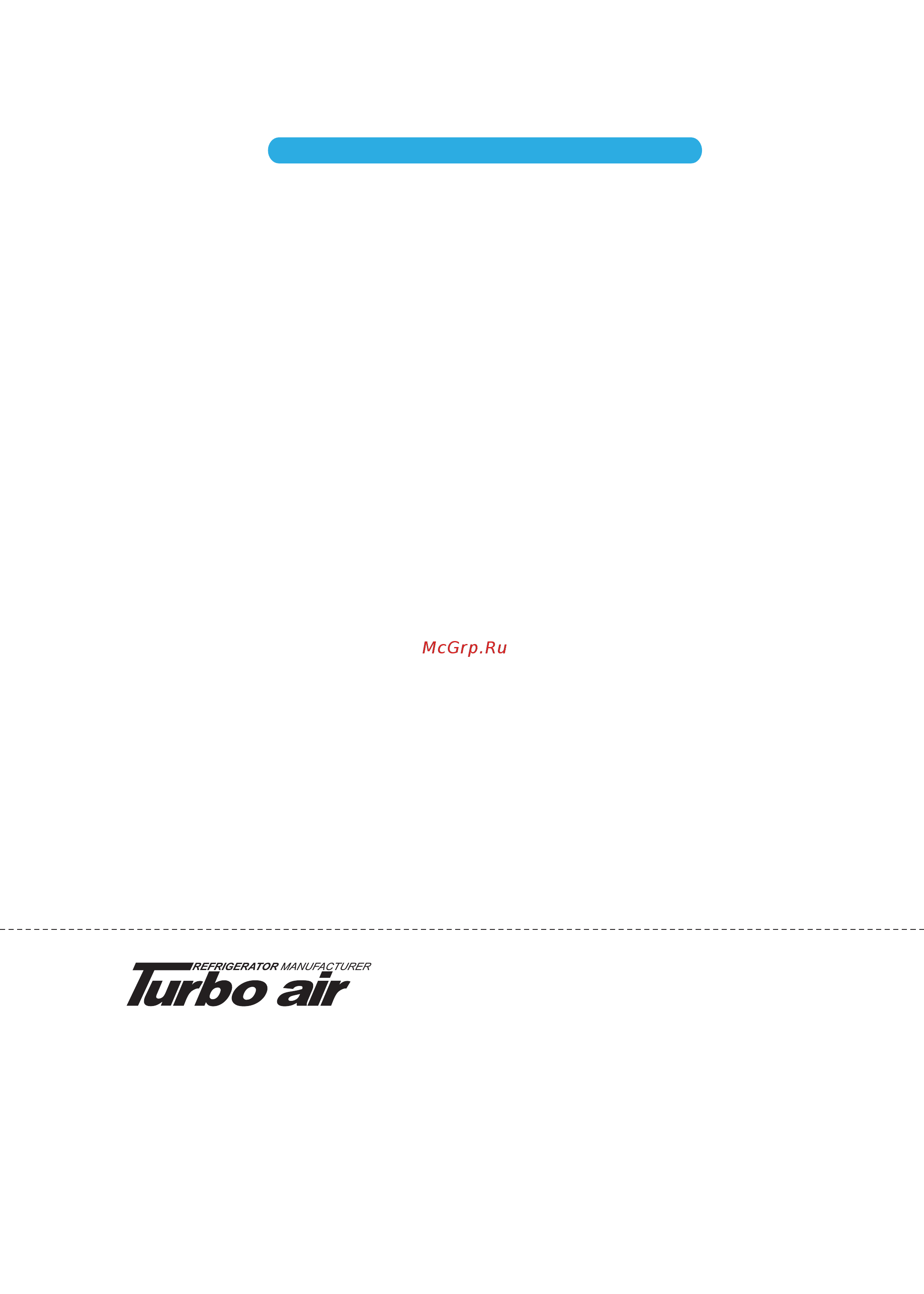 Turbo air TBD-3SB [12/13] What is not covered by this warranty