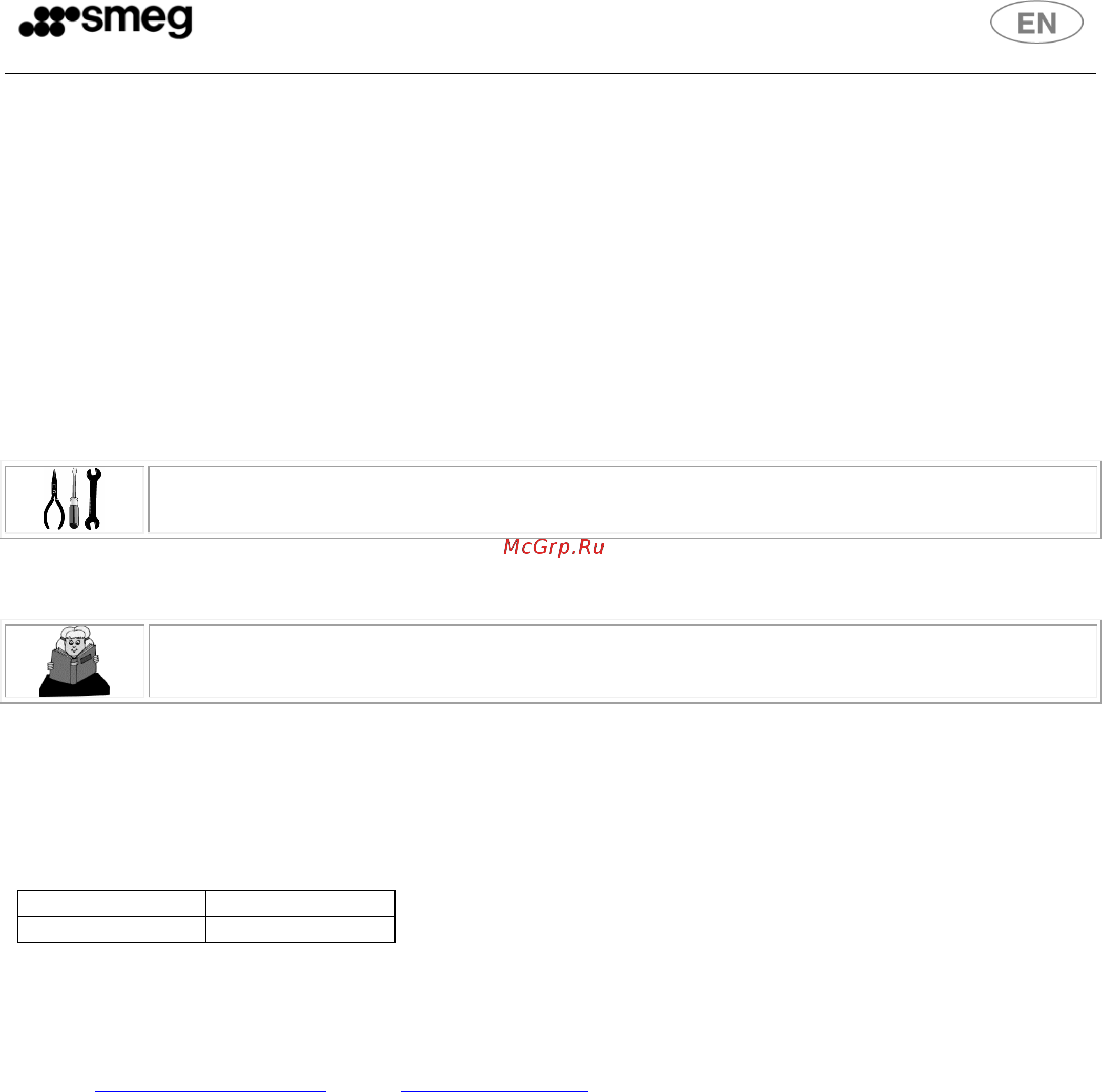 Smeg CW511MDA-2 [4/24] Technical instructions