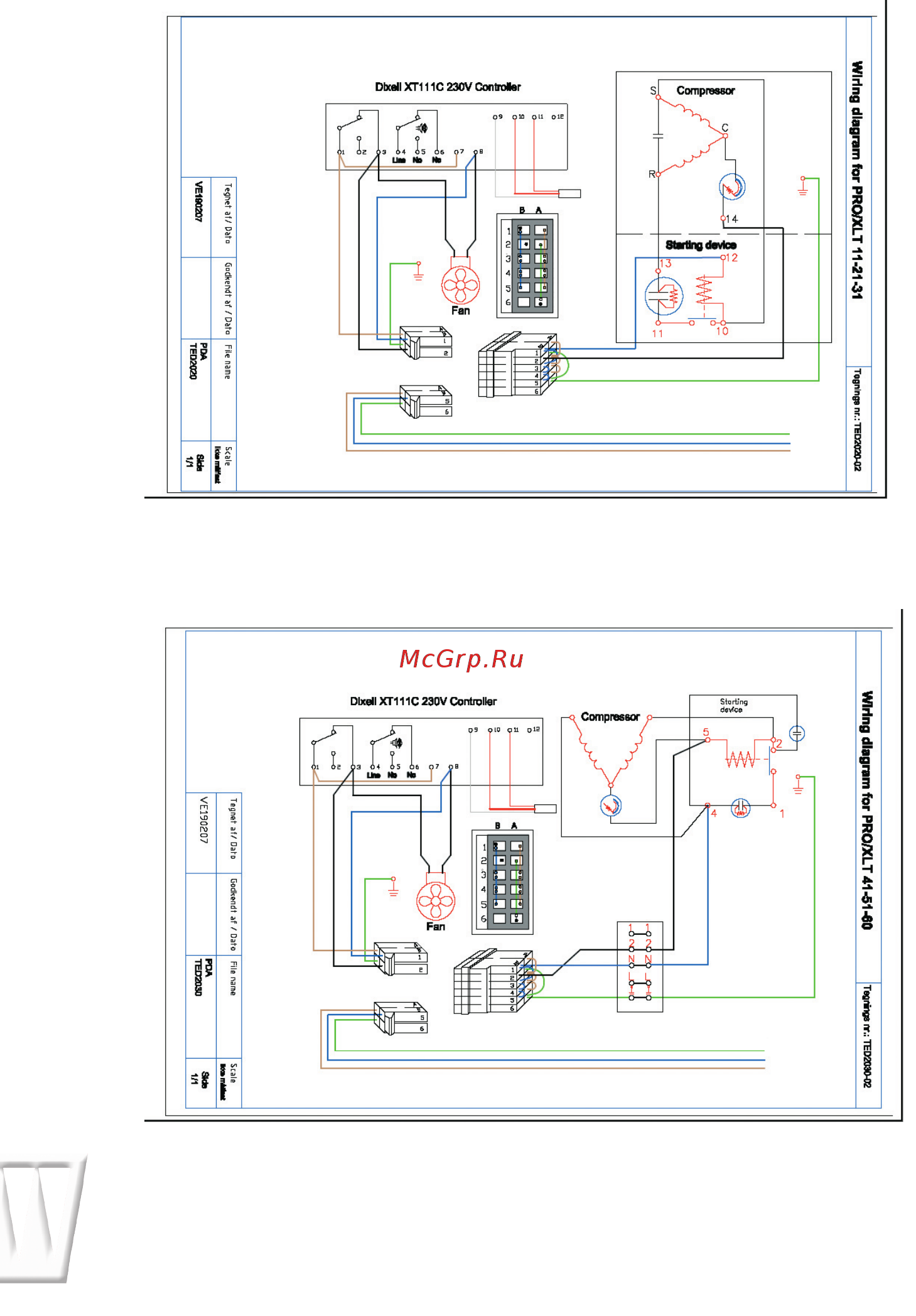 Elcold PRO 21 [17/18] Wiring diagrams