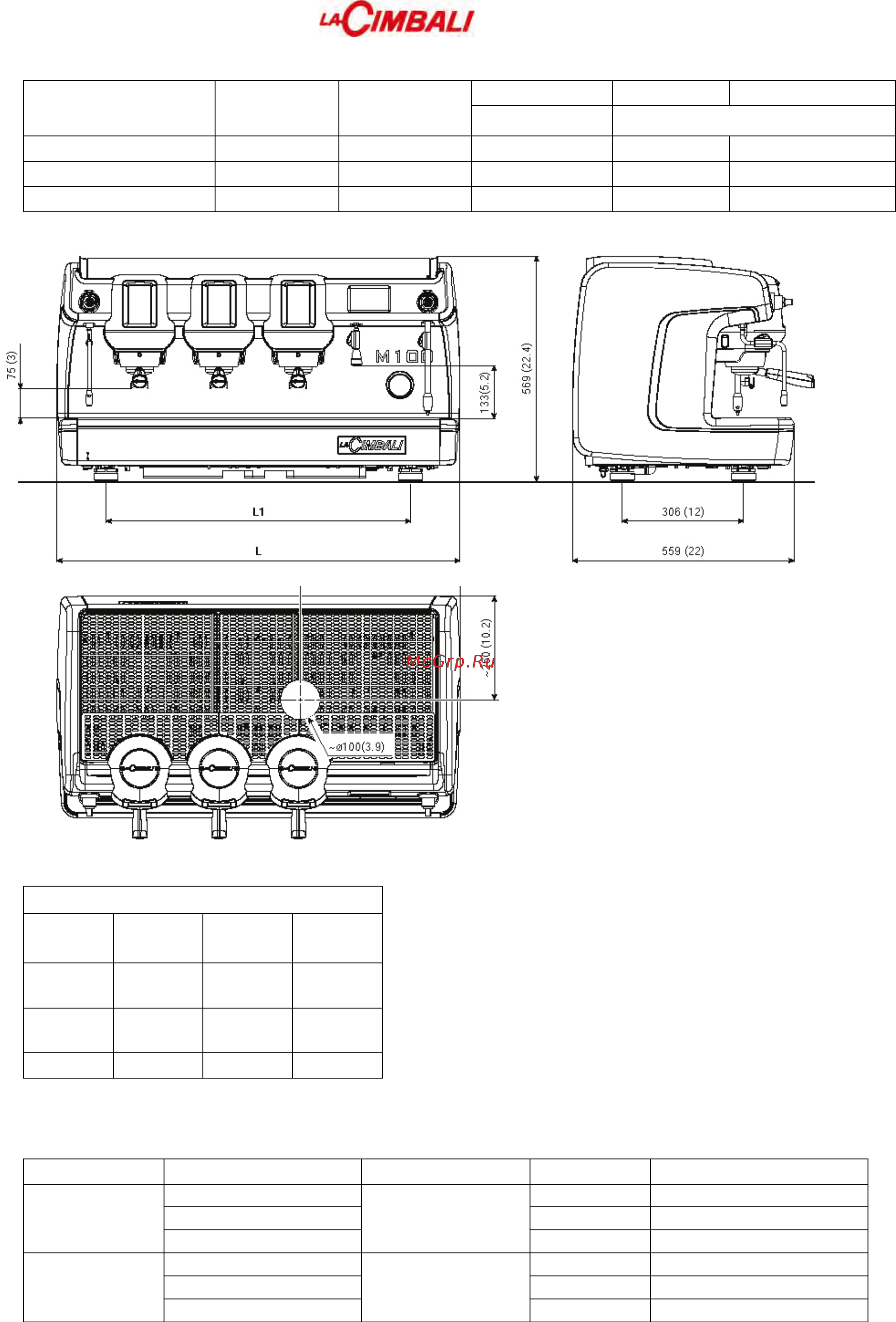 La Cimbali M100 DT4 GT/HD [2/31] Группы