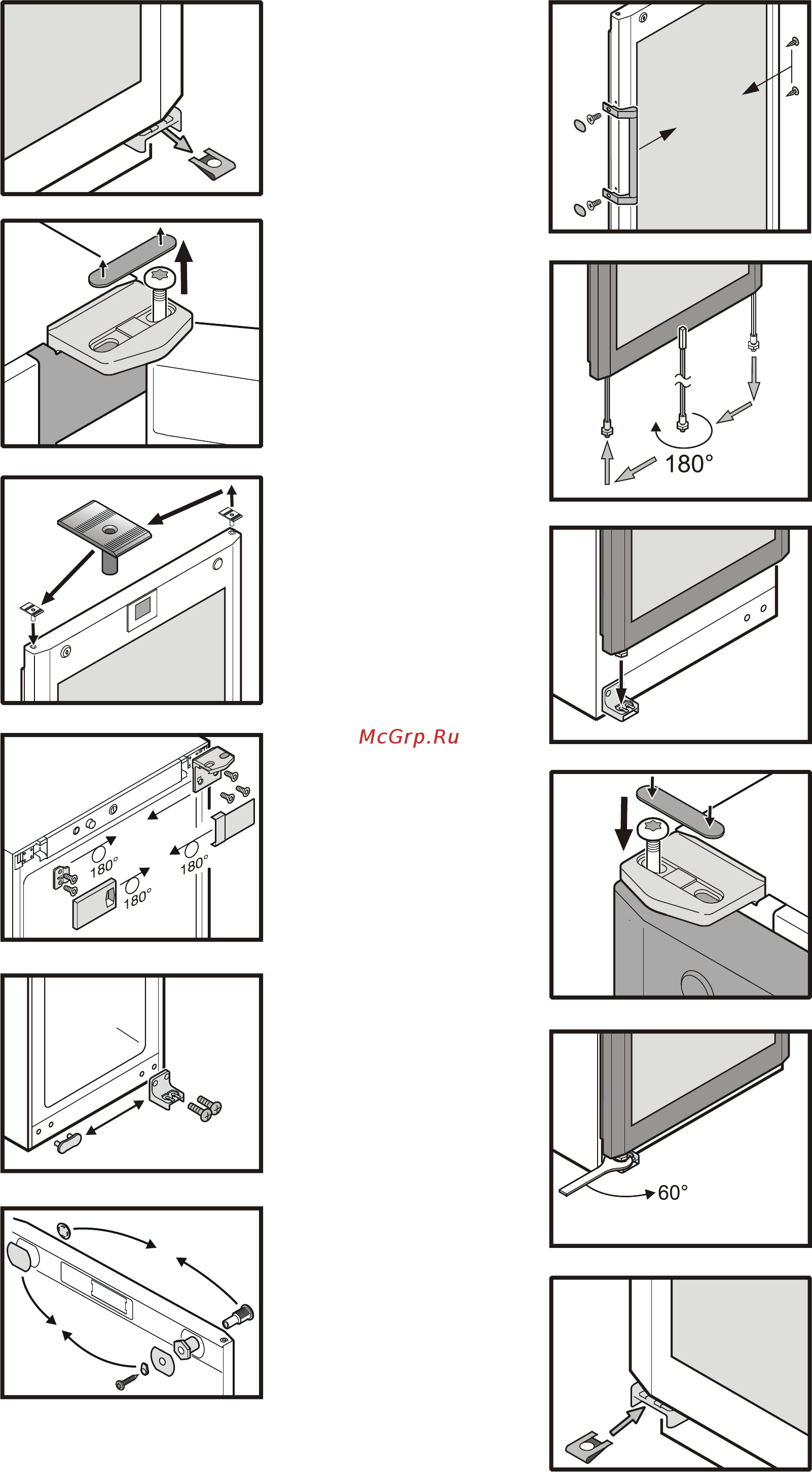 Liebherr FKvsl 3613 [5/5] Changing over door hinges