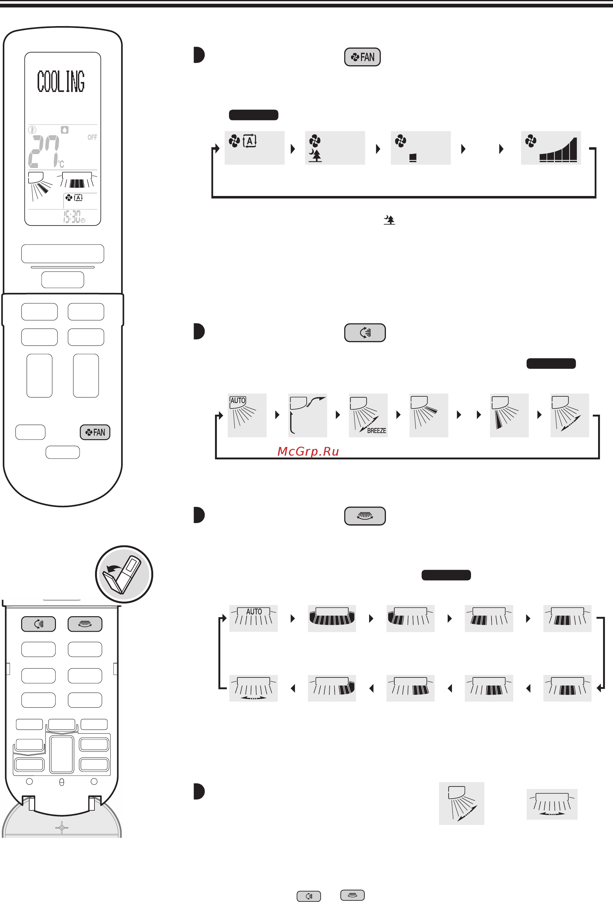 Daikin FTXZ35N/RXZ35N 104300 [14/48] Для изменения воздушного потока
