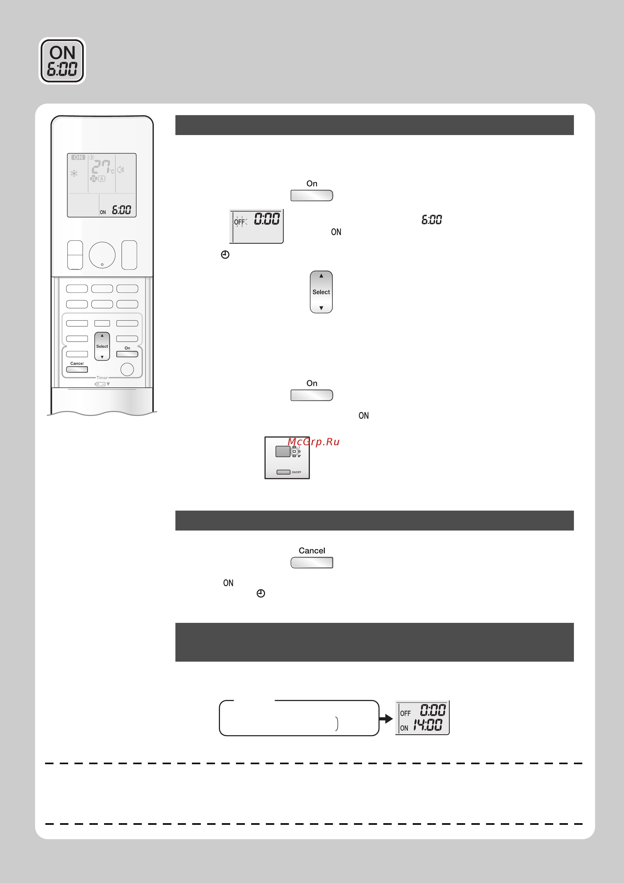 Daikin ATXS50K [23/44] Работа таймера включения