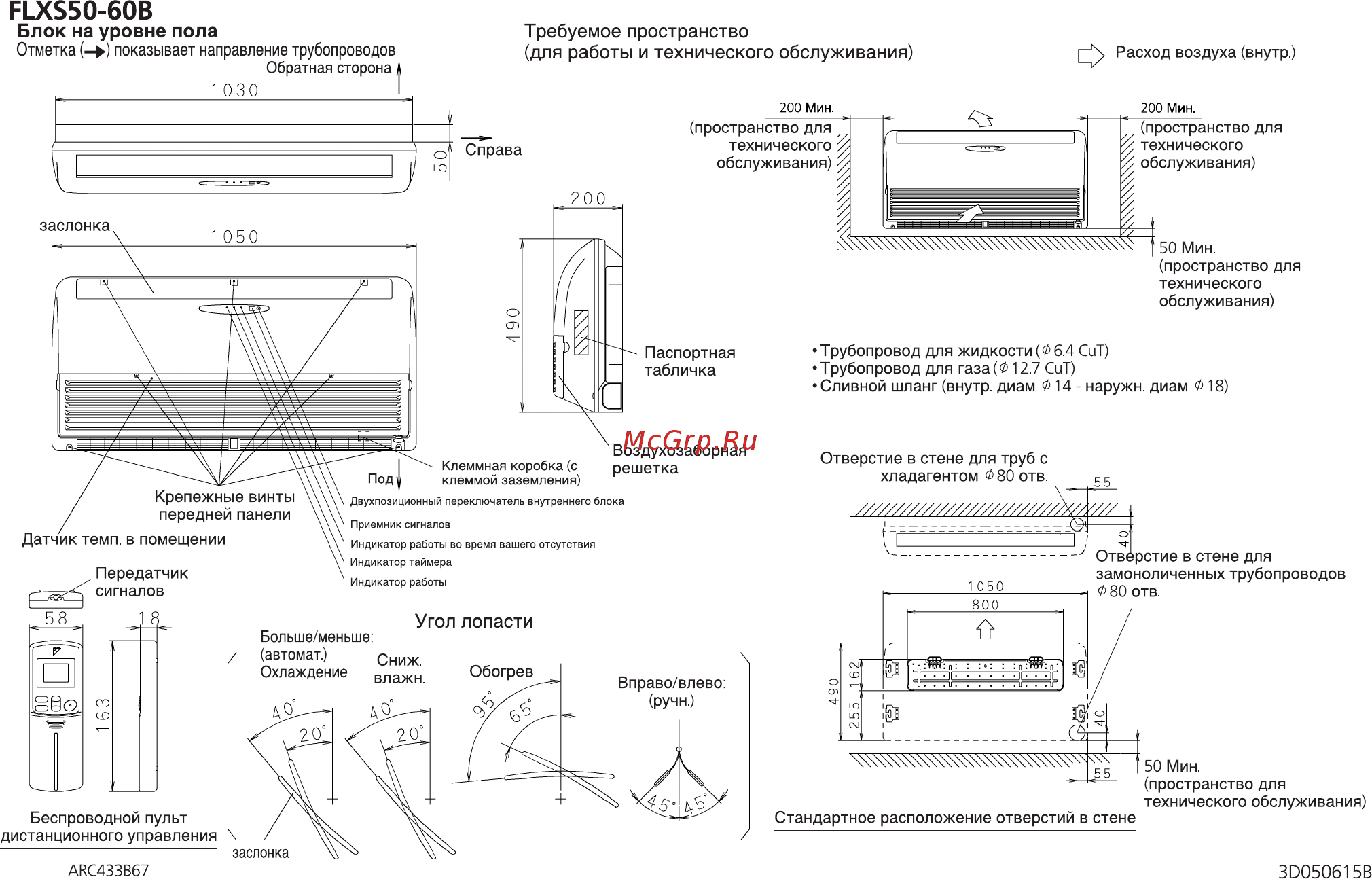 Daikin FLXS50B / ARXS50L Схема онлайн