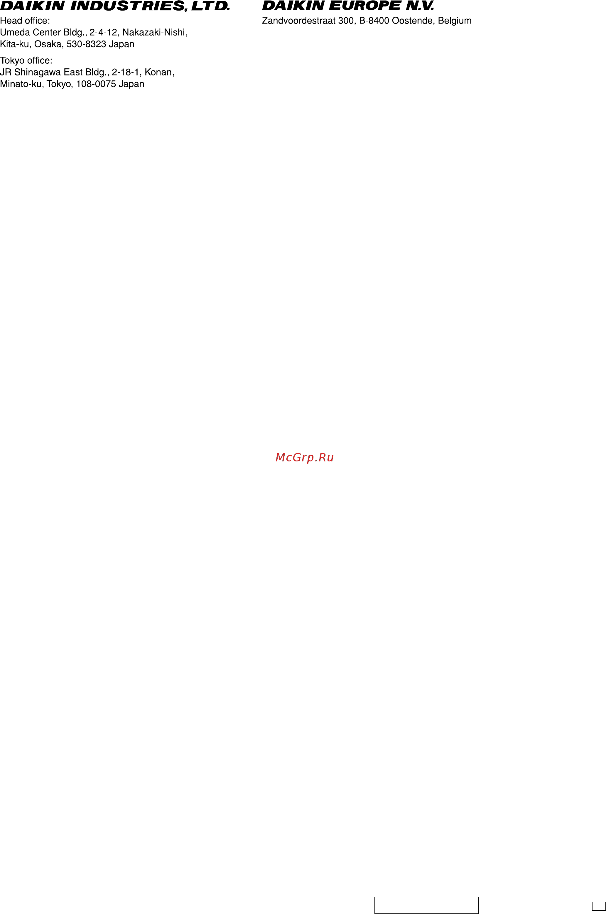 Daikin FVQ125C / RZQSG125L8Y1 [18/18] P170549 14j em11a037